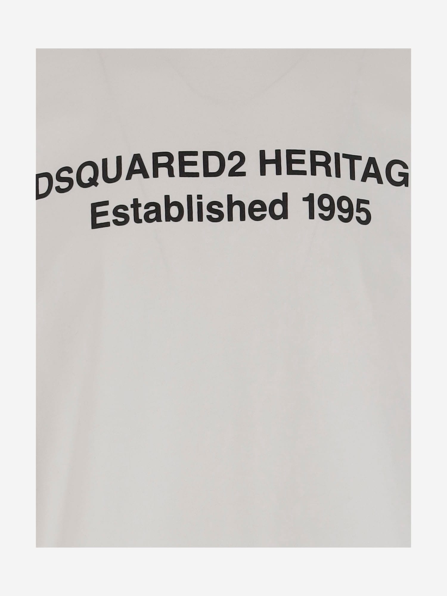 Dsquared2 Mens White Heritage 95 Text-print Cotton T-shirt Xl In White