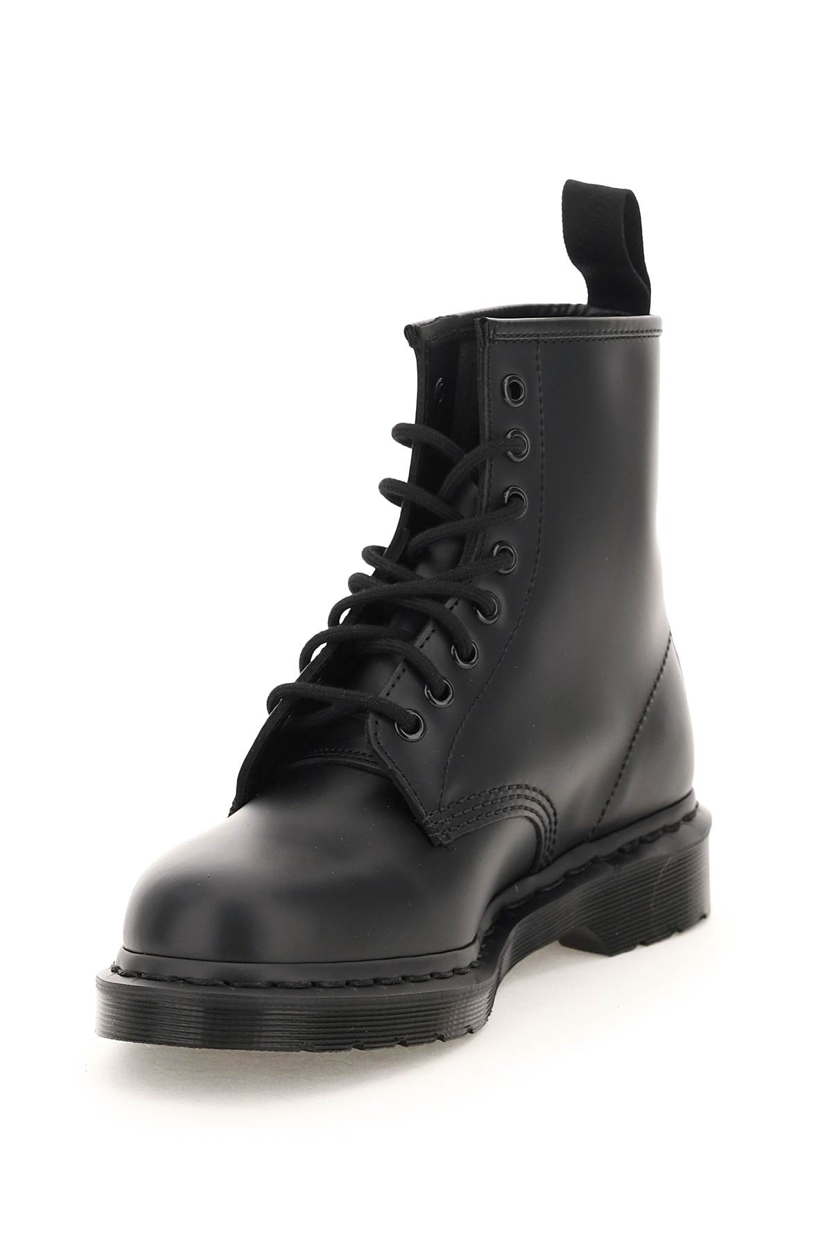 Shop Dr. Martens' 1460 Mono Smooth Lace-up Combat Boots In Nero