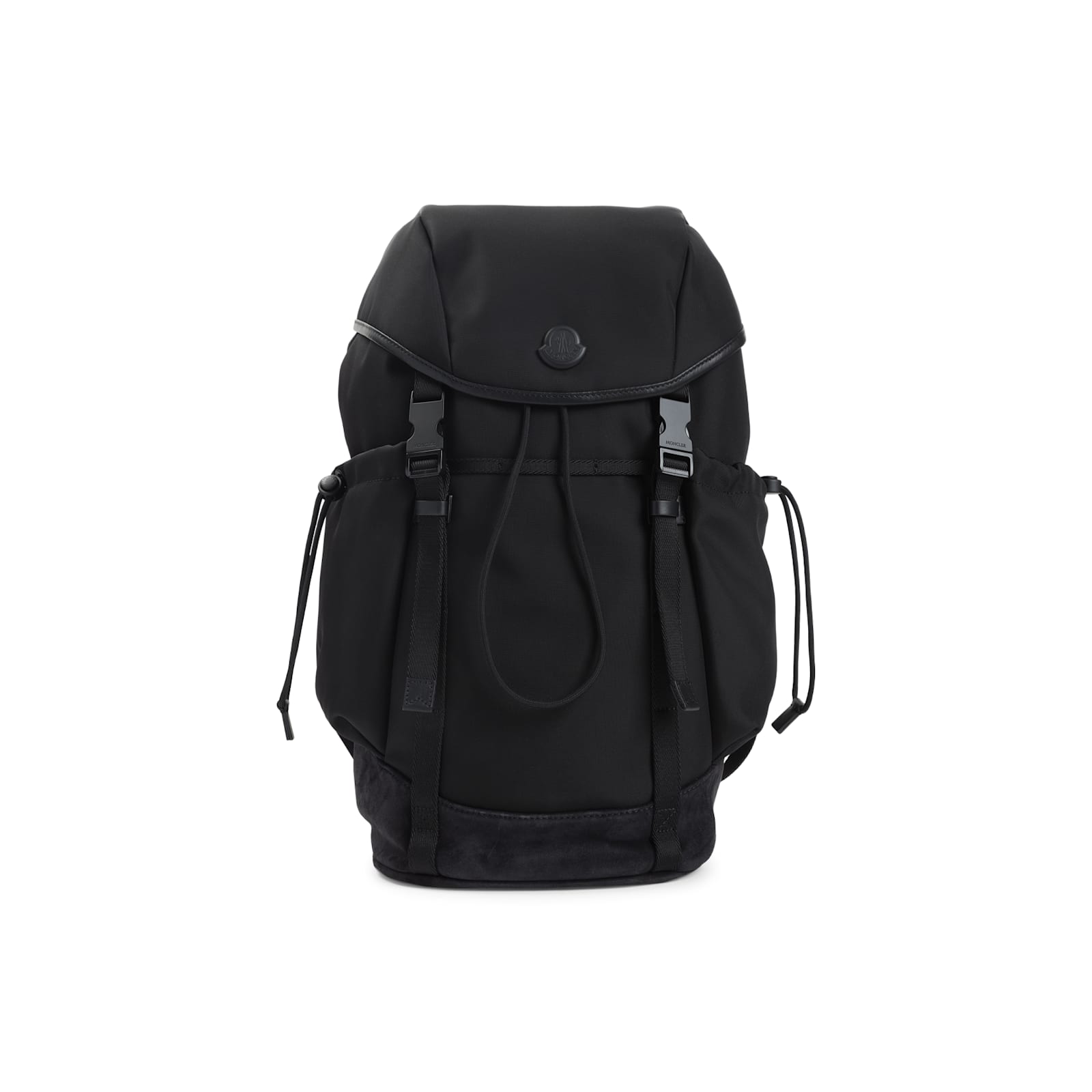 Moncler Logo-patch Backpack In Black