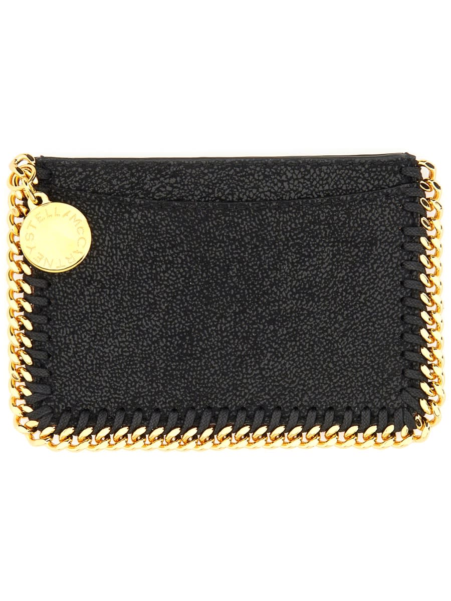 Stella Mccartney Card Holder Falabella In Black