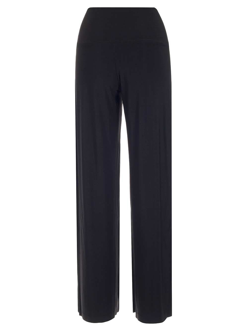 Shop Norma Kamali Wide-leg Trousers In Black