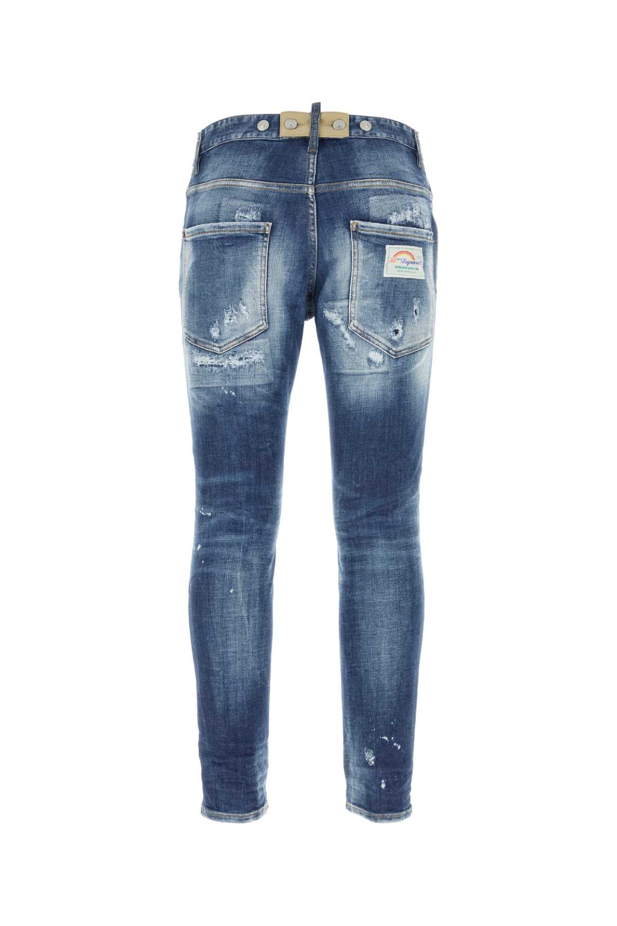 Dsquared2 Stretch Denim Skater Jeans In Navyblue