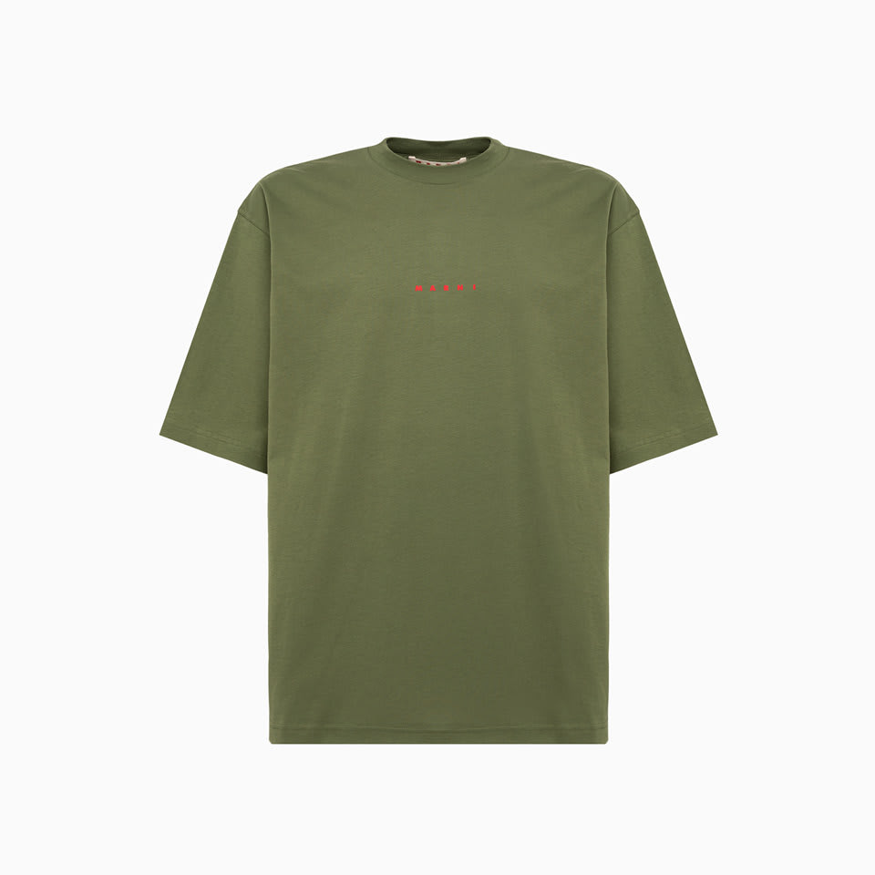 Shop Marni T-shirt In Green