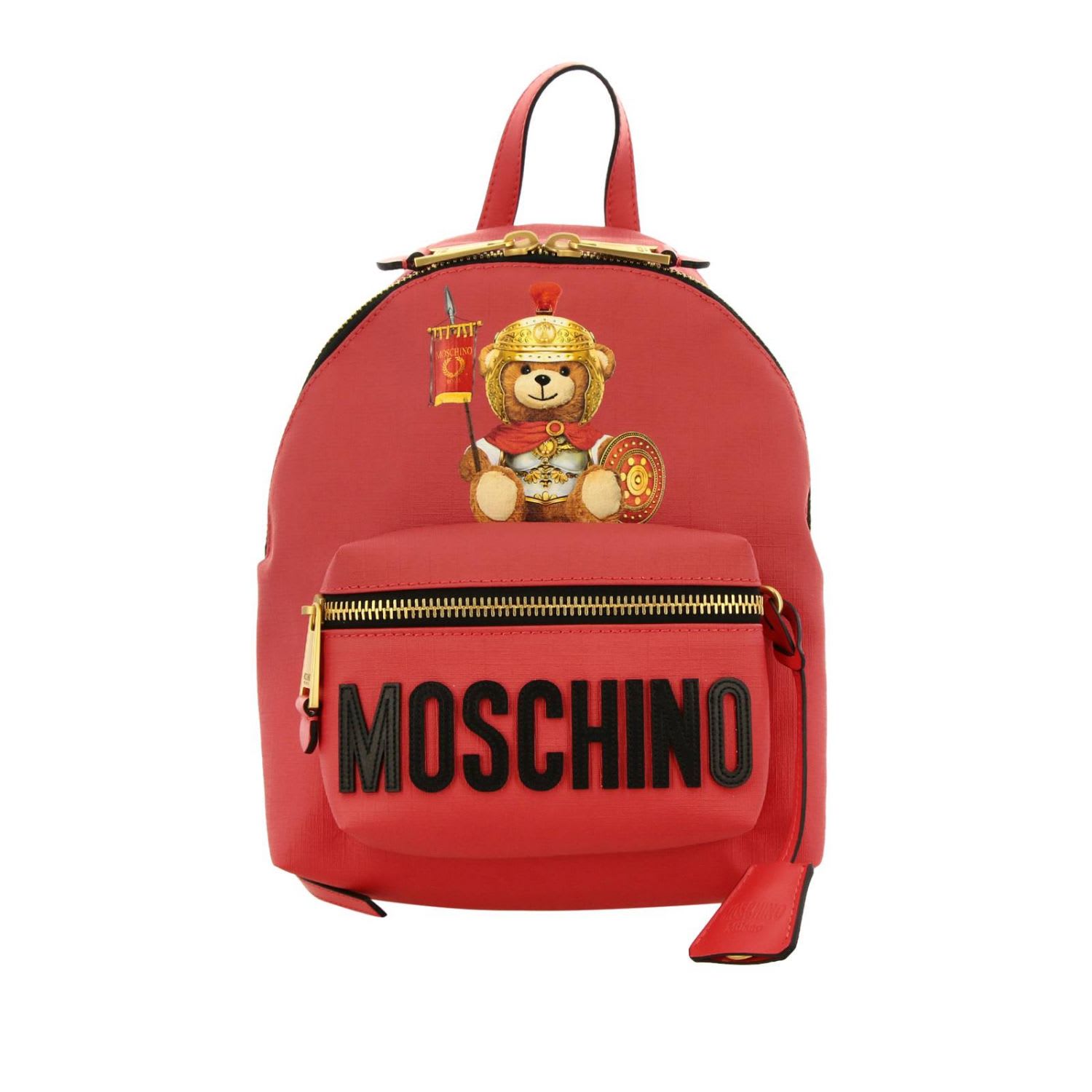 red moschino backpack