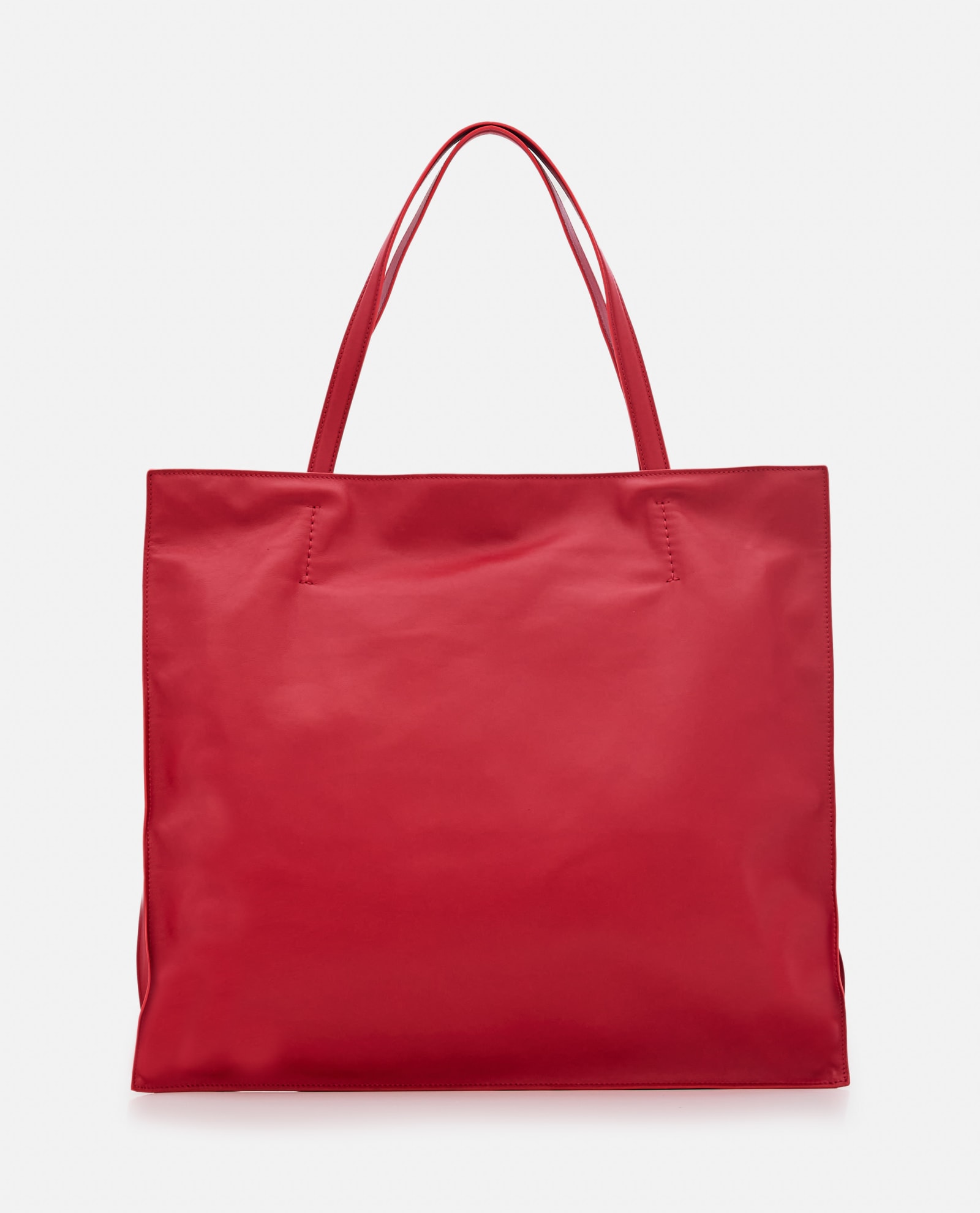 Maeden Yumi Leather Tote Bag In Red