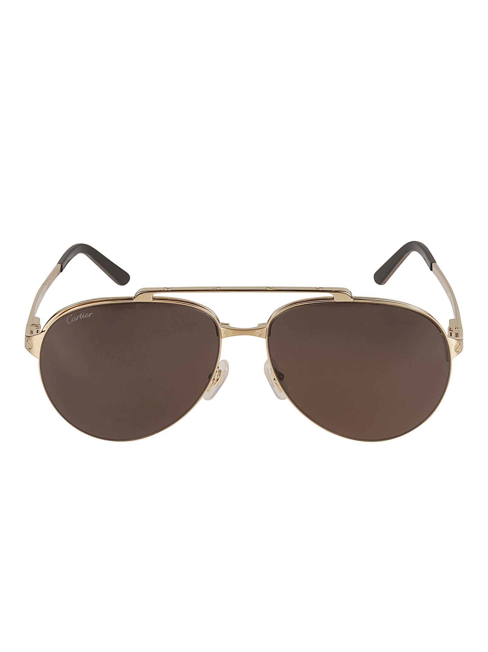 Cartier Aviator Classic Sunglasses In Gold/grey