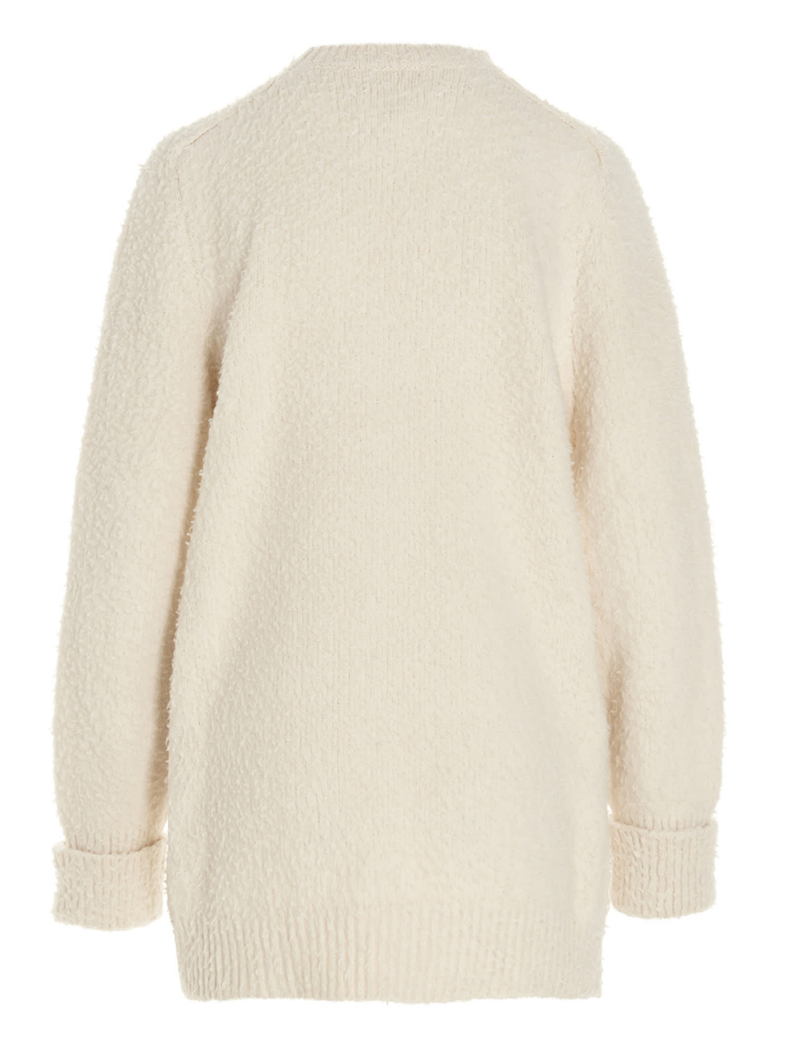 Shop Maison Margiela Fur-effect Sweater In White