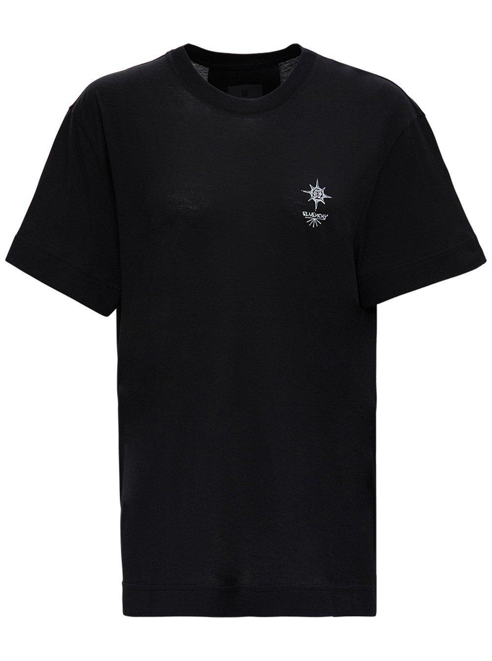 Shop Givenchy Graphic Print T-shirt In Black