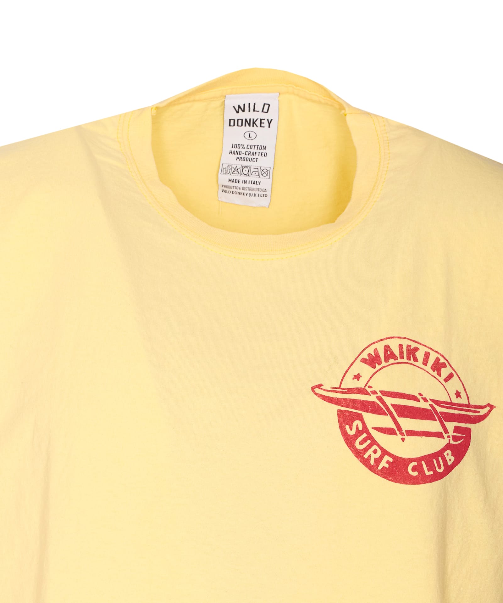 Wild Donkey Crewneck Graphic Print Short Sleeves Soft Fabric In Yellow
