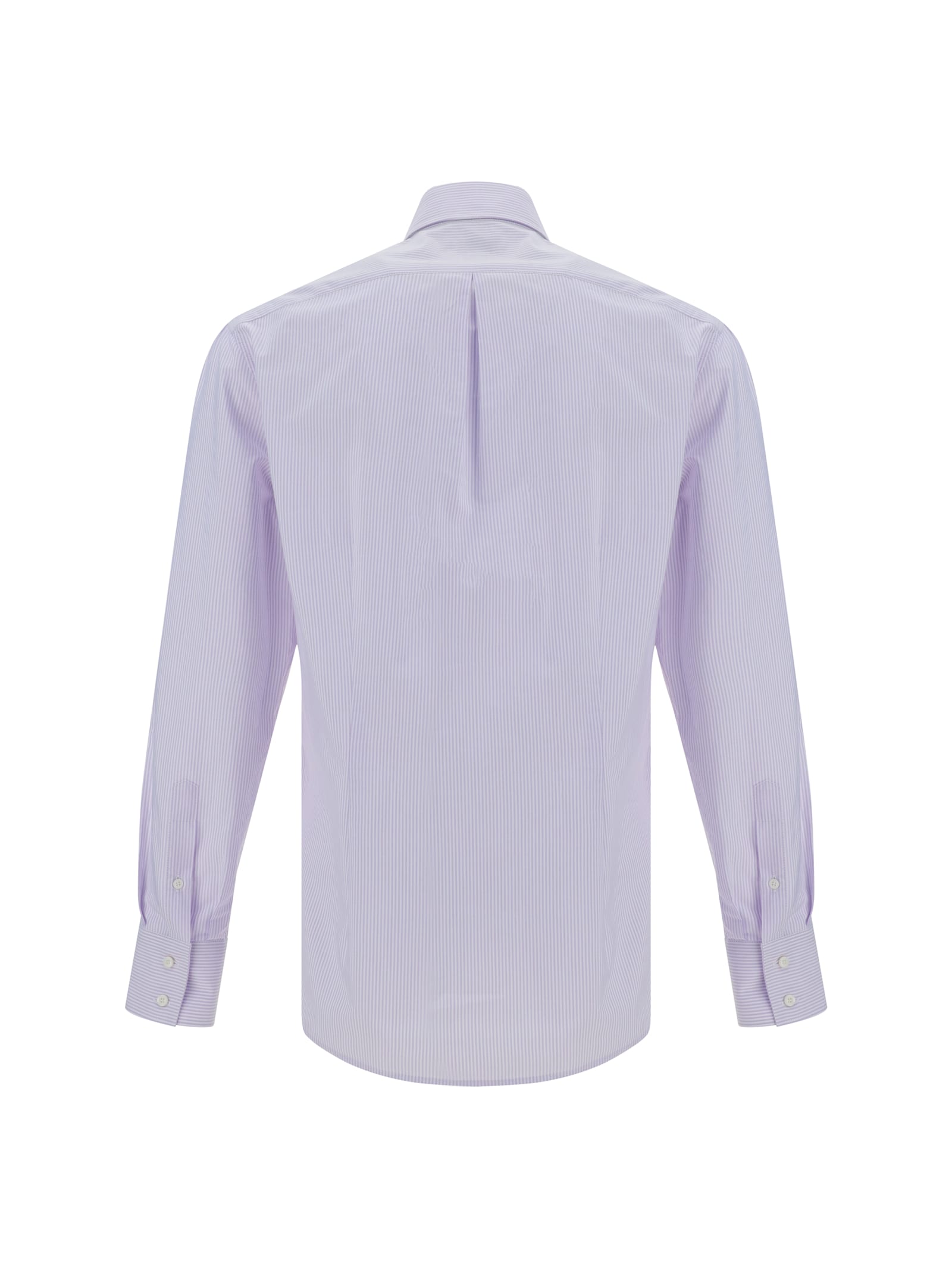 Brunello Cucinelli Striped Cotton Shirt Button-down Collar In C011