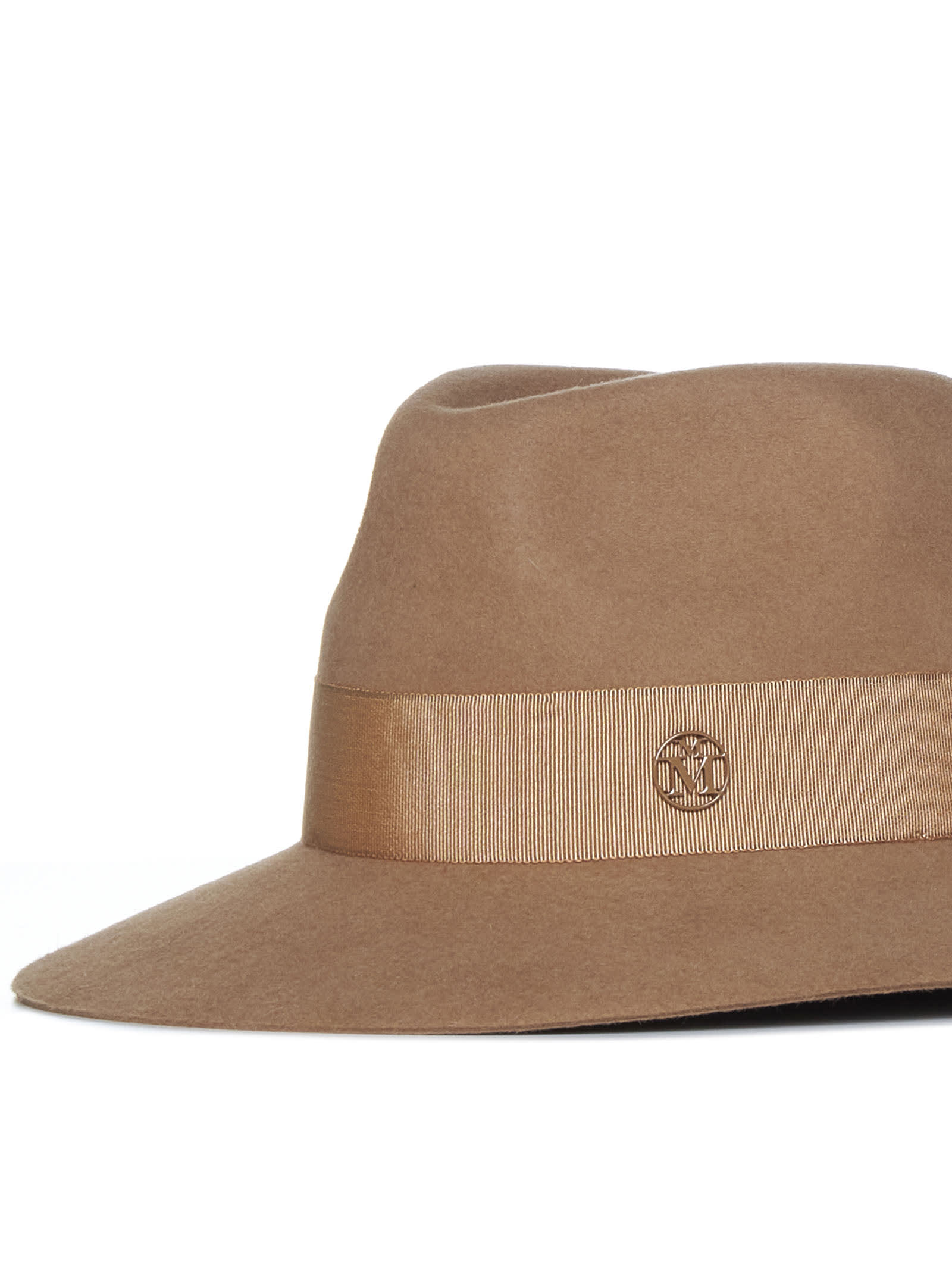 Shop Maison Michel Hat In Brown