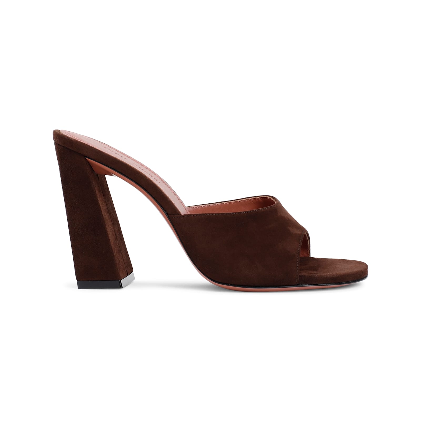 Shop Amina Muaddi Brigitte Slipper In Mocha