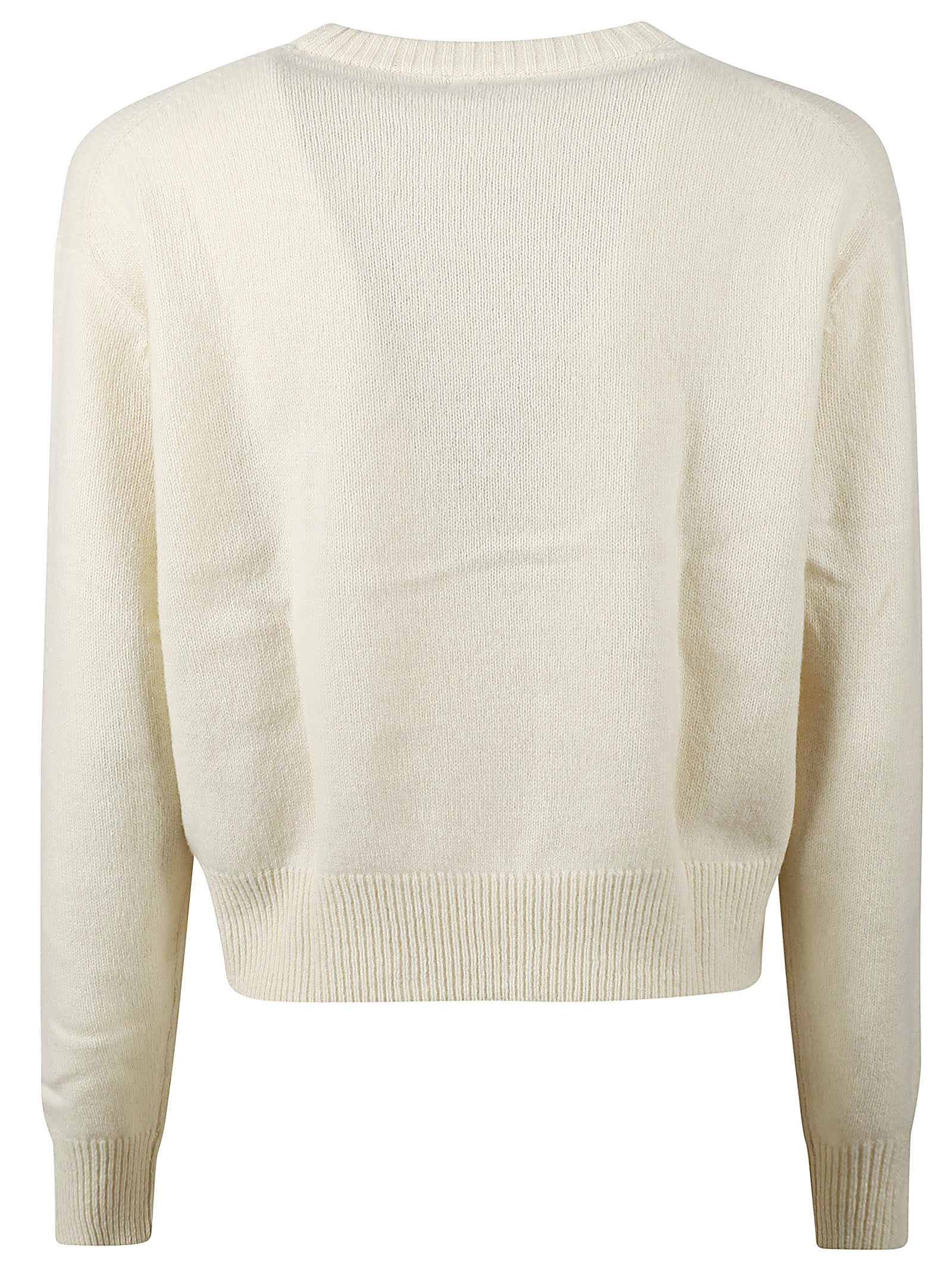 Shop Polo Ralph Lauren Long Sleeve Sweater In Authentic Cream