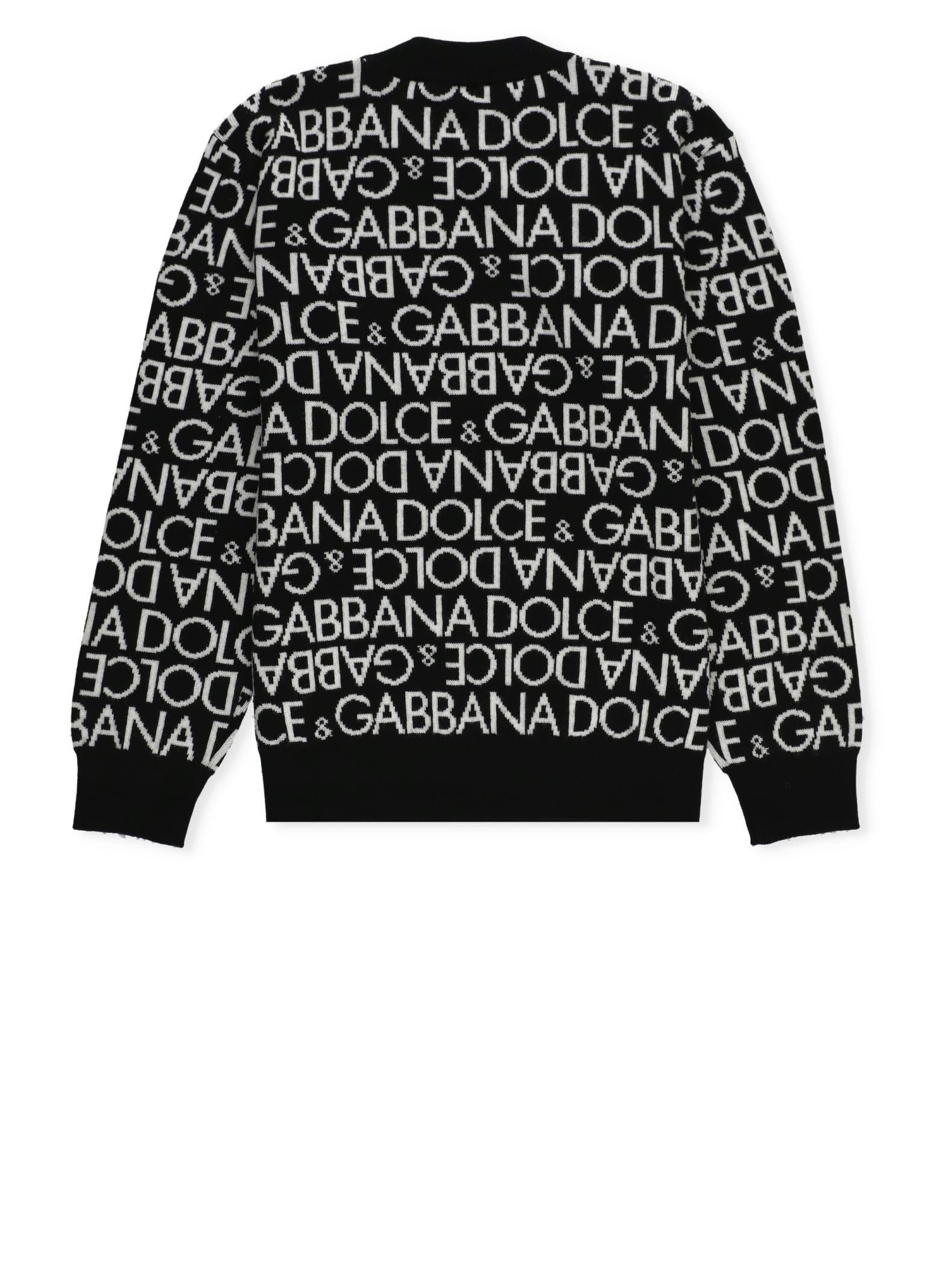 Shop Dolce & Gabbana Sweater With Logo In Black