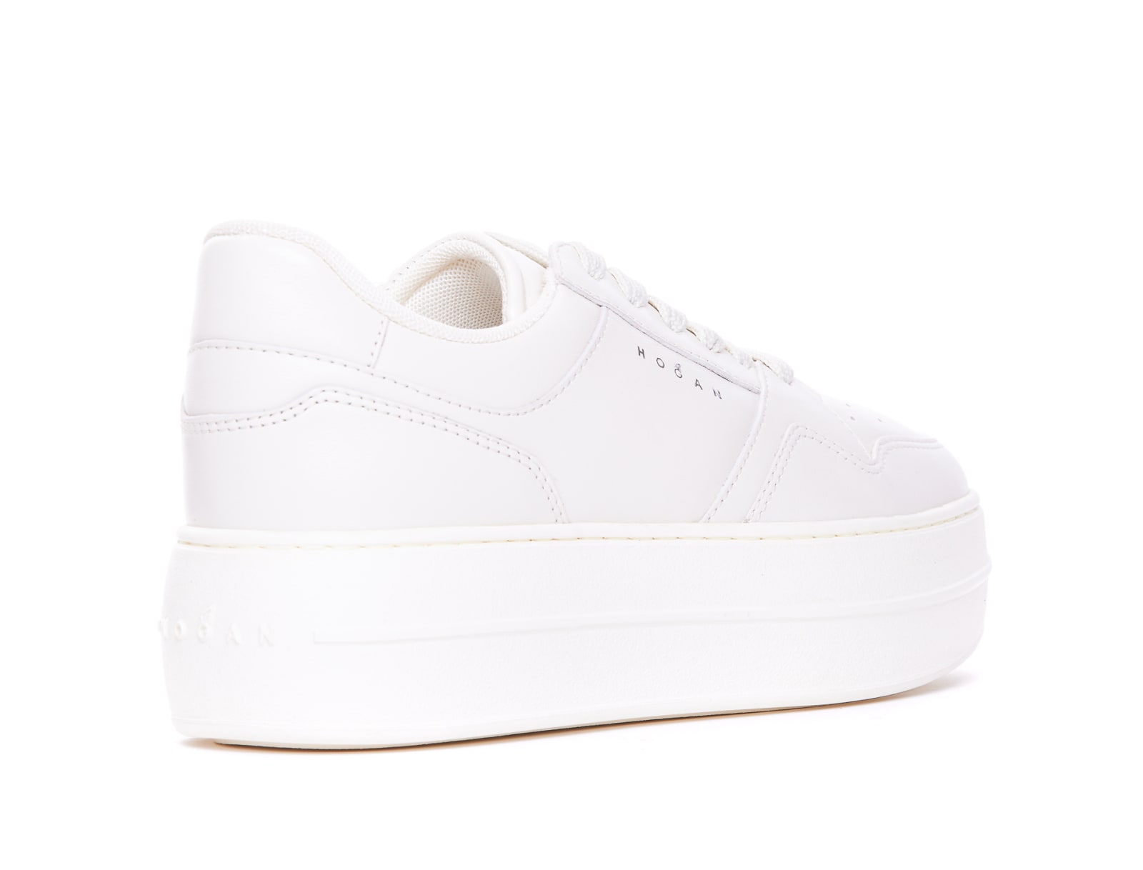 Hogan Skyscraper Leather White Sneakers In Ivory