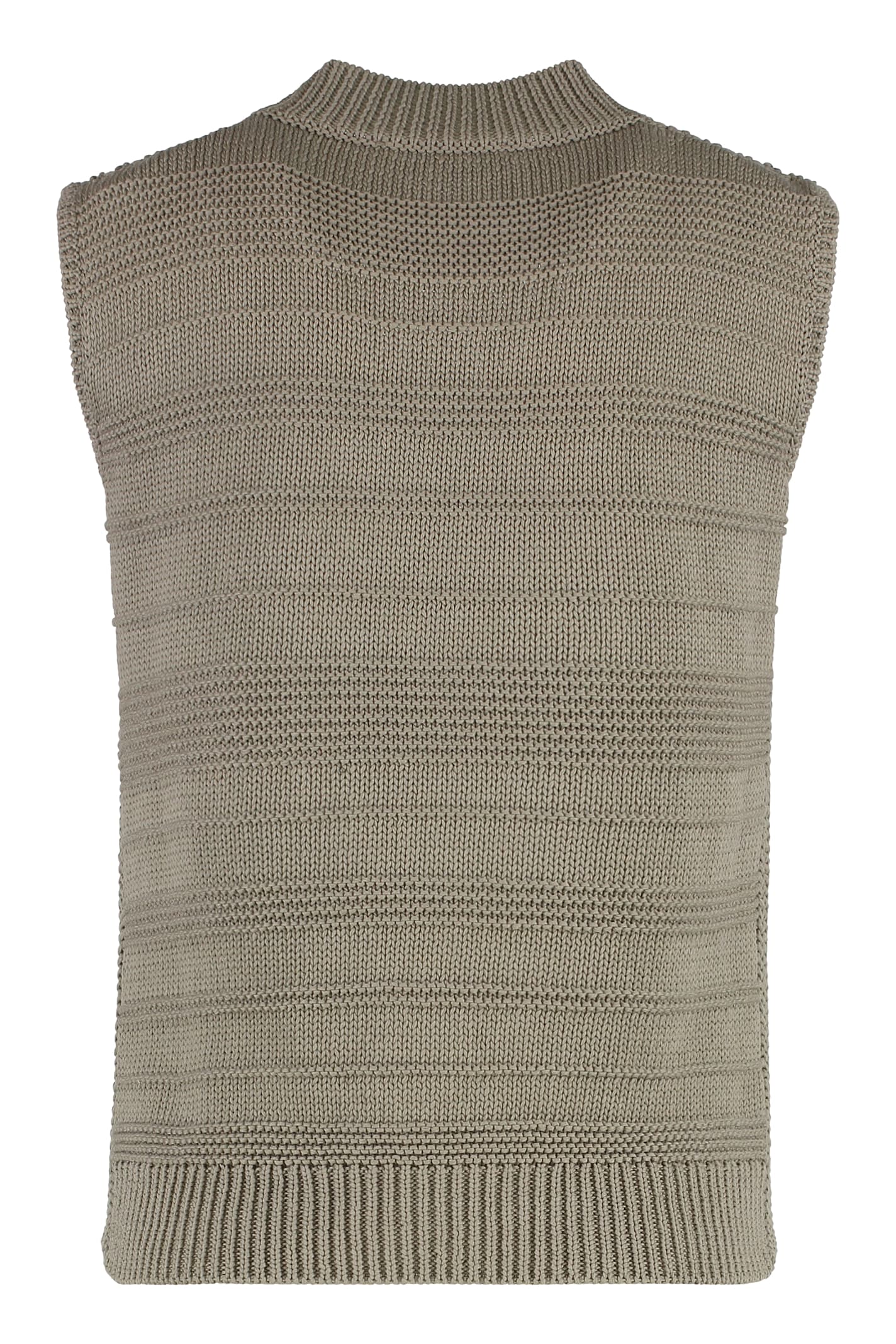 Fabiana Filippi Crew Neck Knitted Vest In Green