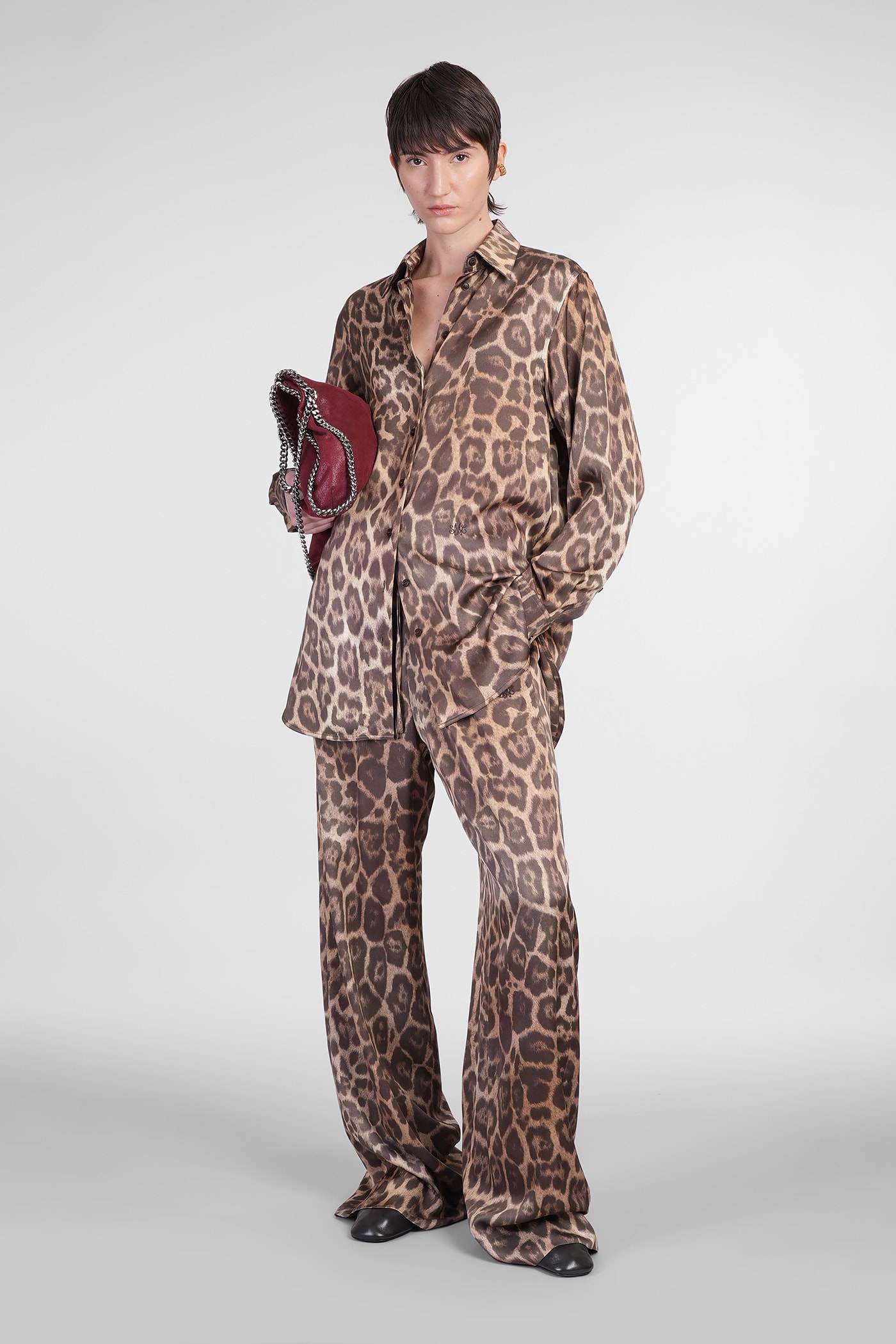 Stella Mccartney Leopard Print Shirt In Animalier