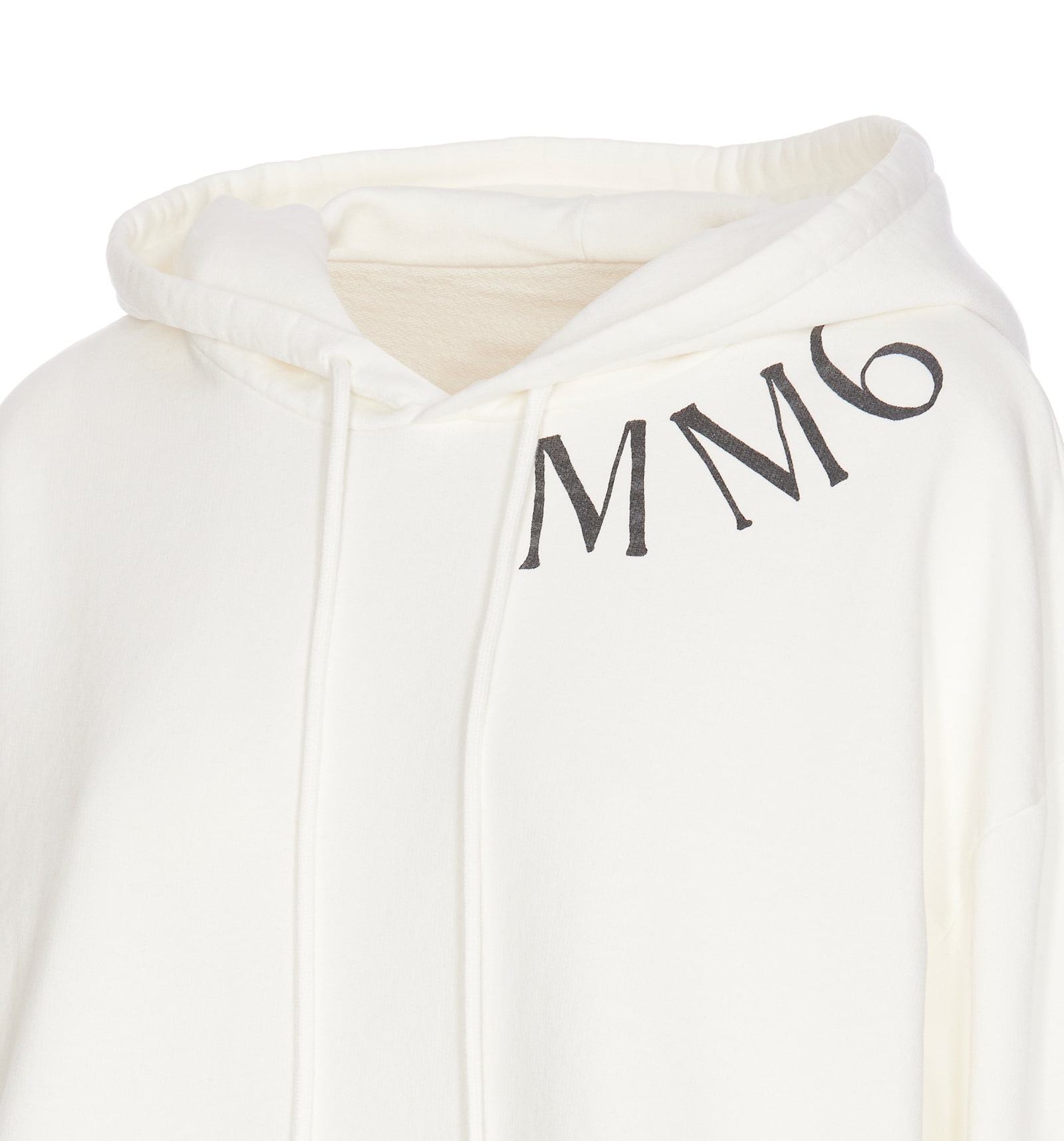 Shop Mm6 Maison Margiela Printed Sweatshirt In Bianco
