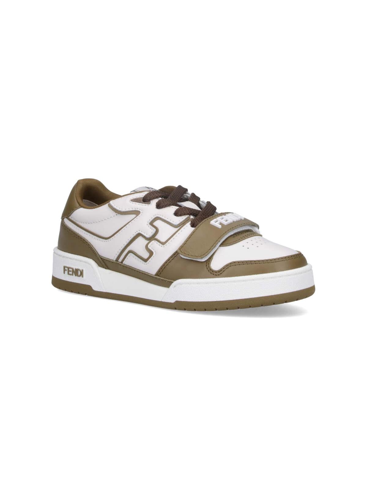 Shop Fendi Match Low-top Sneakers In Green