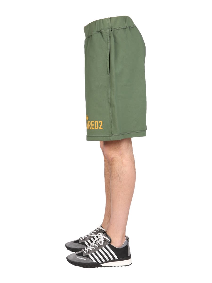 Shop Dsquared2 One Life One Planet Bermuda Shorts In Green