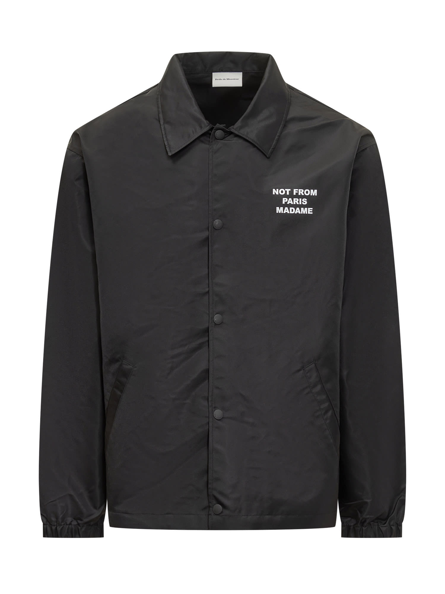 Drôle De Monsieur Veste Slogan In Black