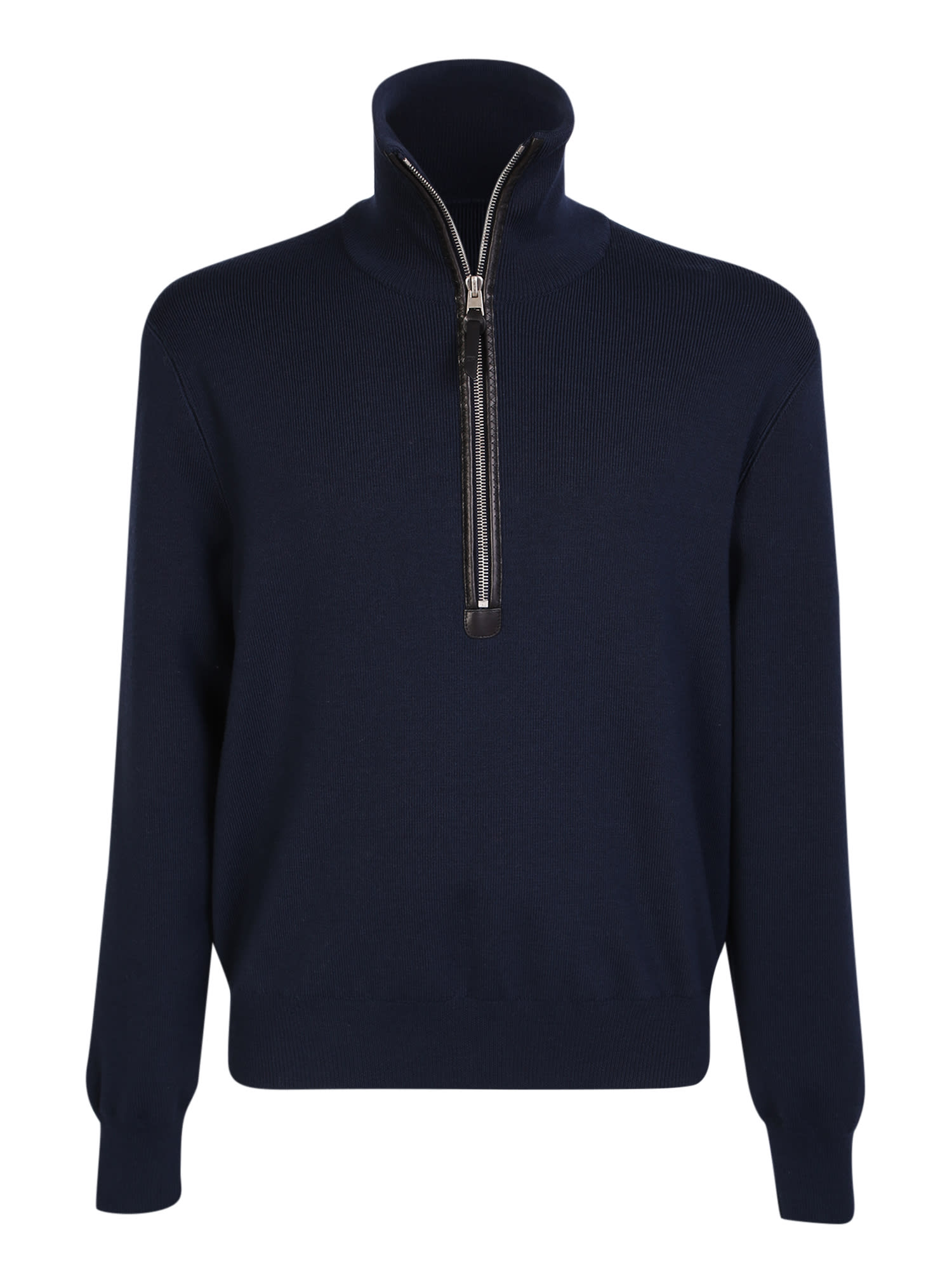 Tom Ford Wool Zip-up Polo Pullover