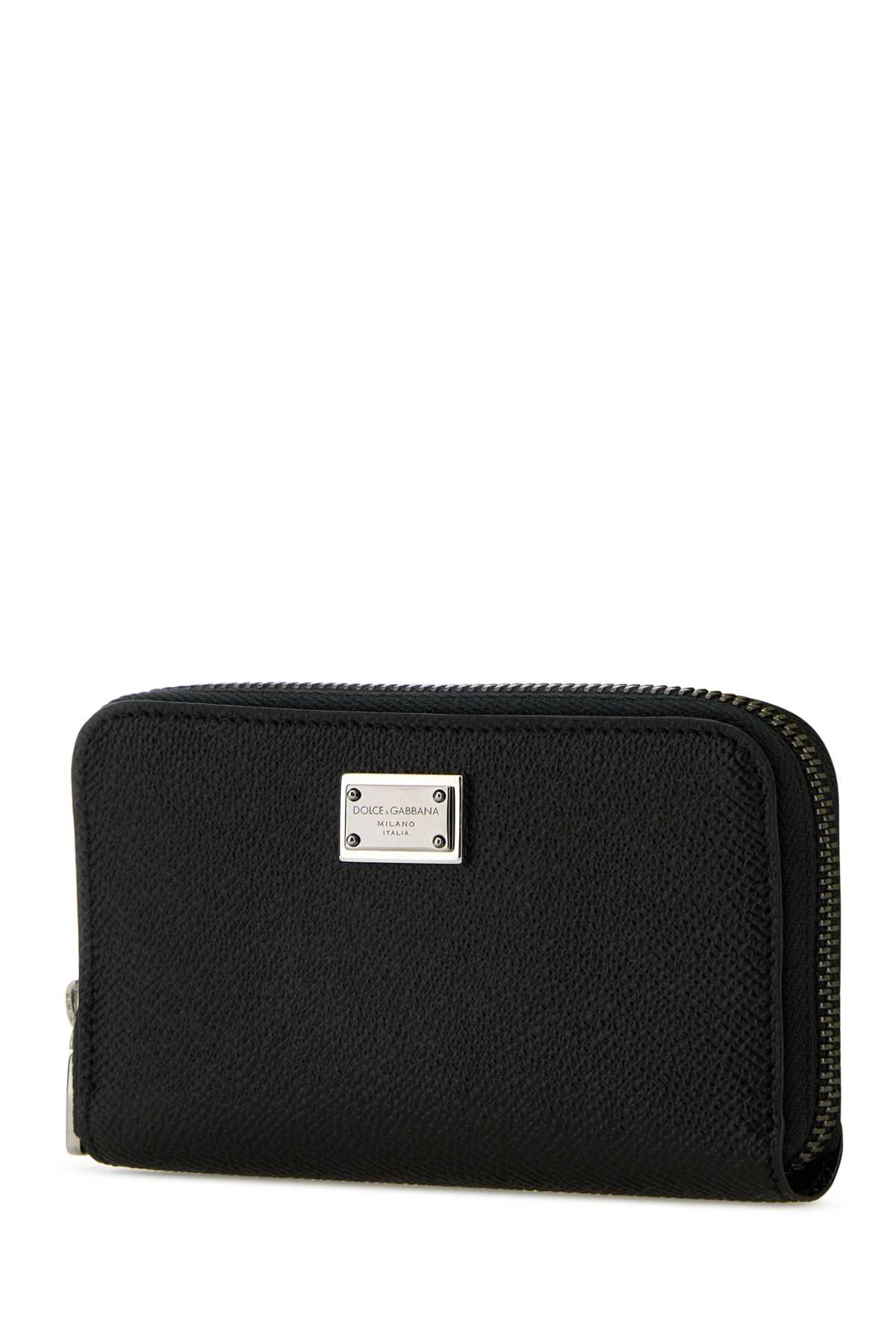 Shop Dolce & Gabbana Black Leather Wallet In Nero