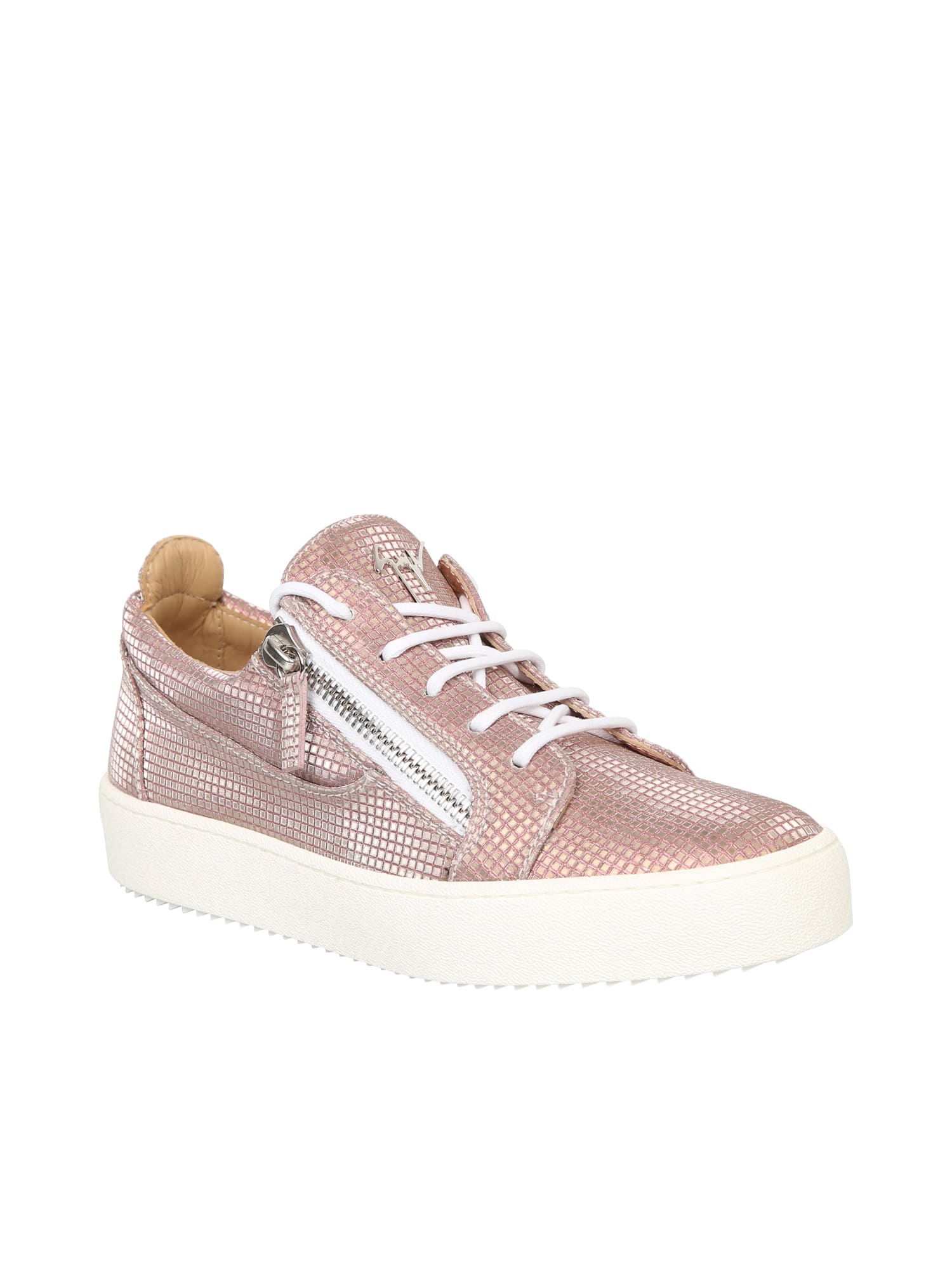 Shop Giuseppe Zanotti Branded Sneakers In Pink