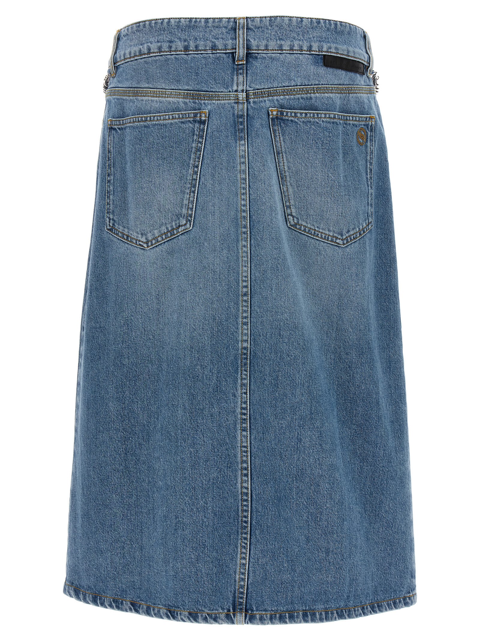 Shop Stella Mccartney Falabella Skirt In Blu