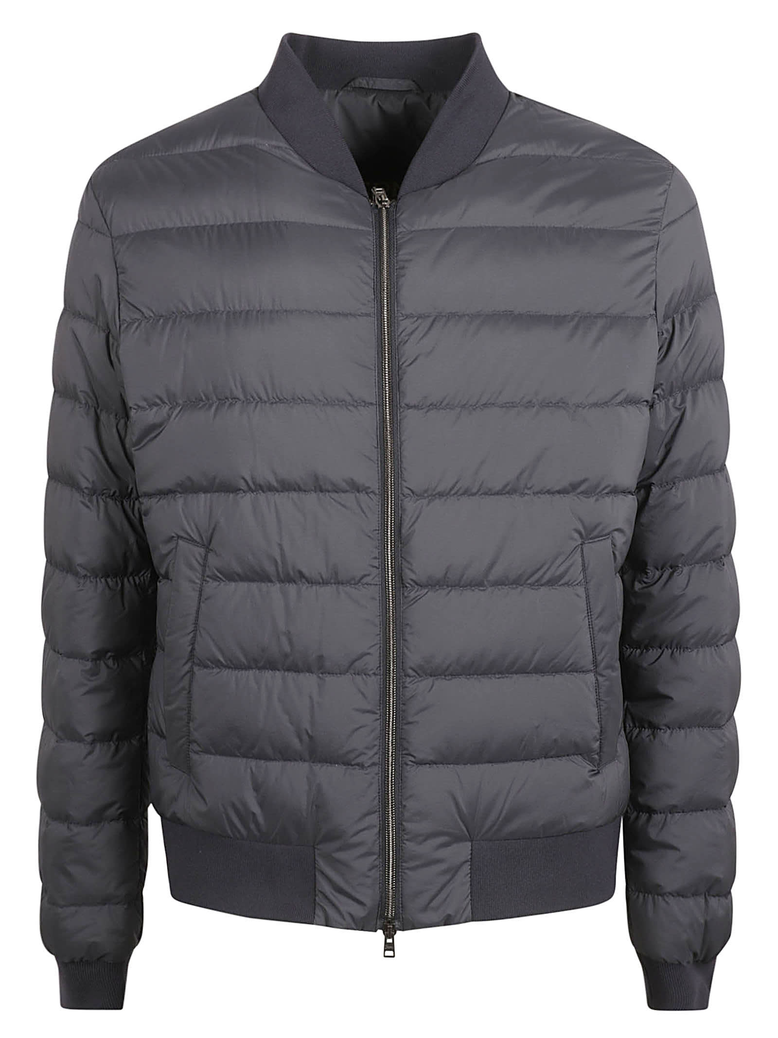 Shop Herno Laviatore Quilted Down Jacket In Blue Avio