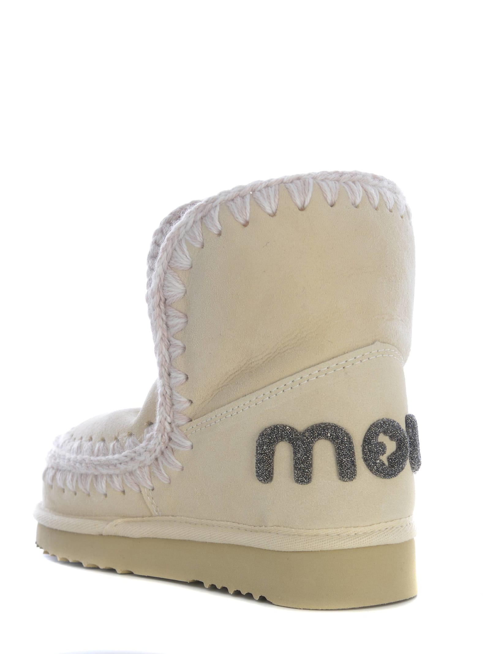 Shop Mou Boots  Eskimo18 Glitter Made Of Suede In Yellow