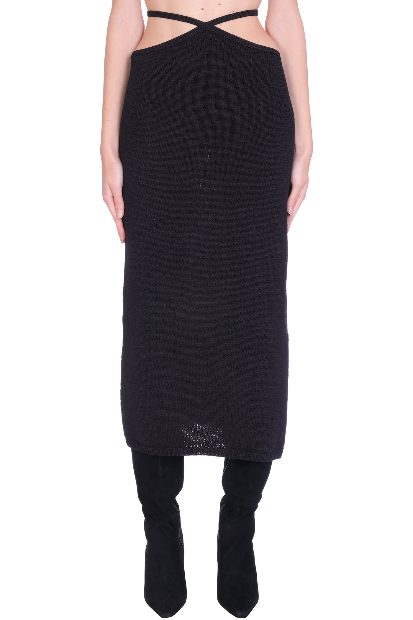 Cult Gaia Hedda Skirt In Black Cotton