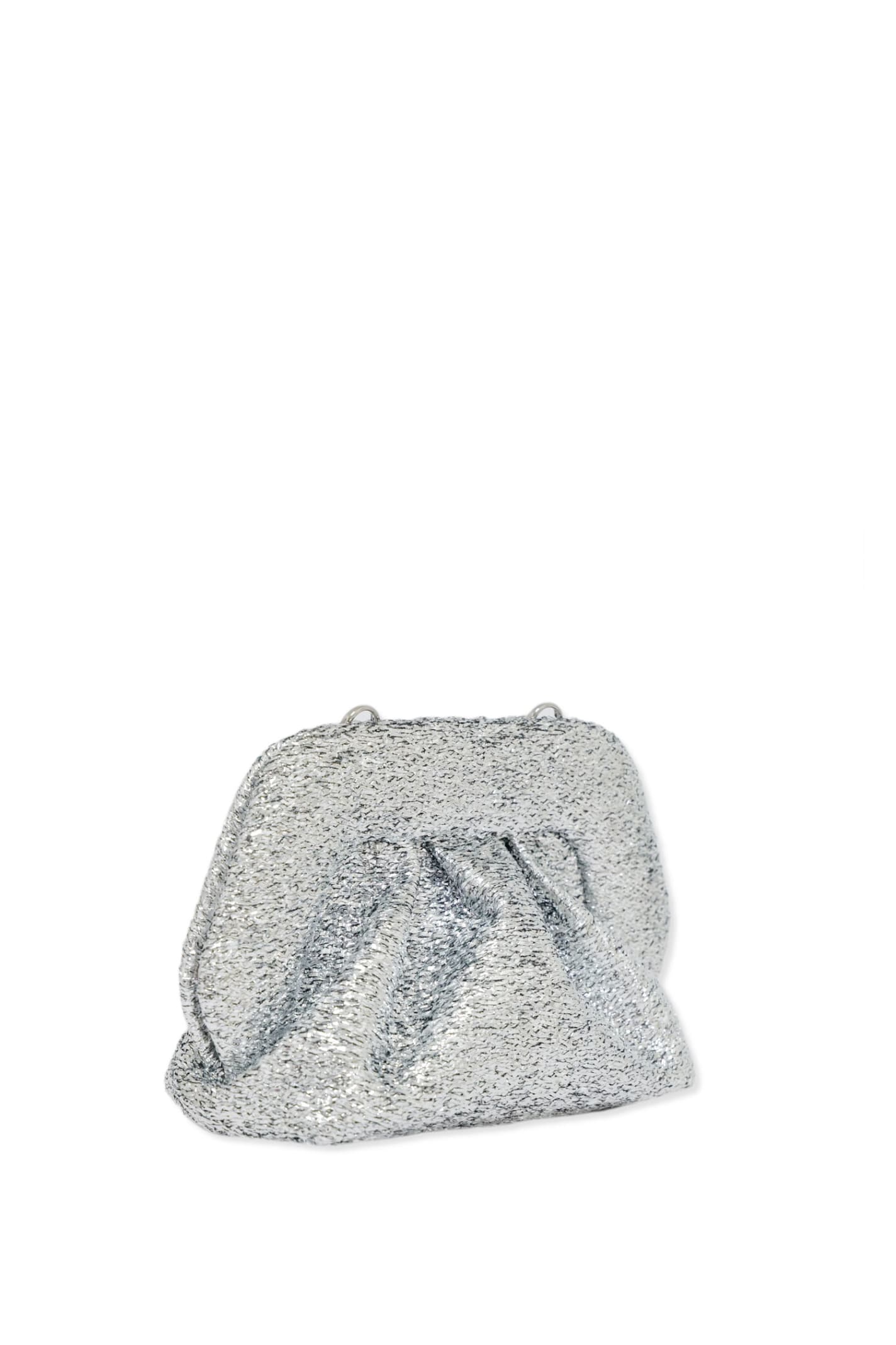 Shop Themoirè Handbag In Silver