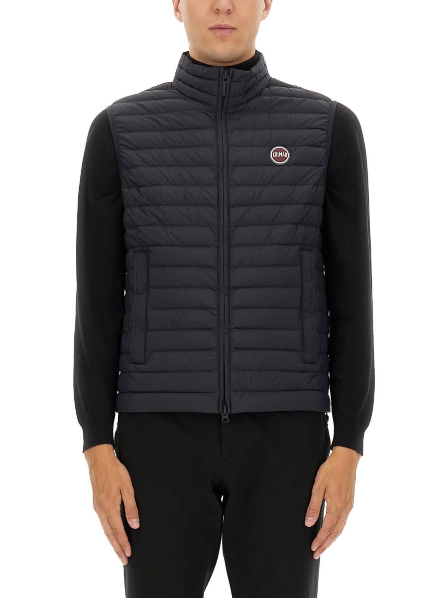 Colmar Lightweight Down Vest With Drawstring In Black
