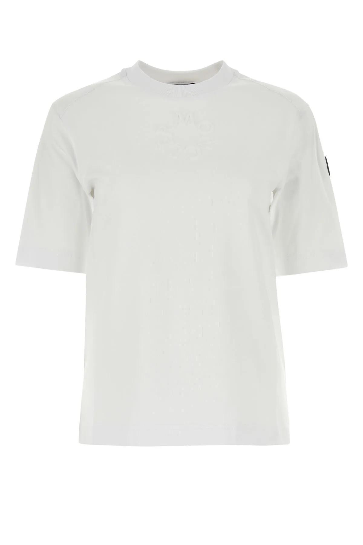 Shop Moncler White Cotton T-shirt