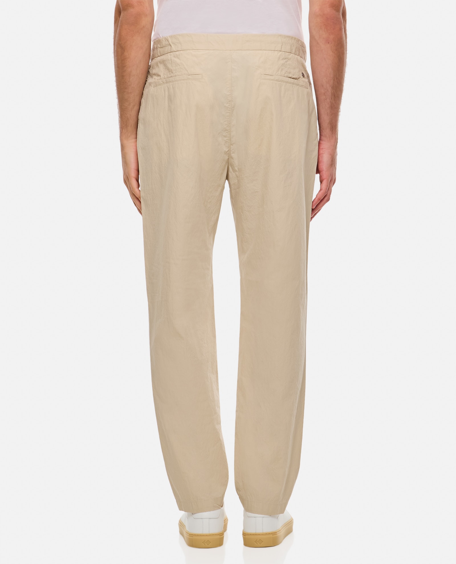 Shop Closed Vigo Tapered Cotton Trousers In Beige