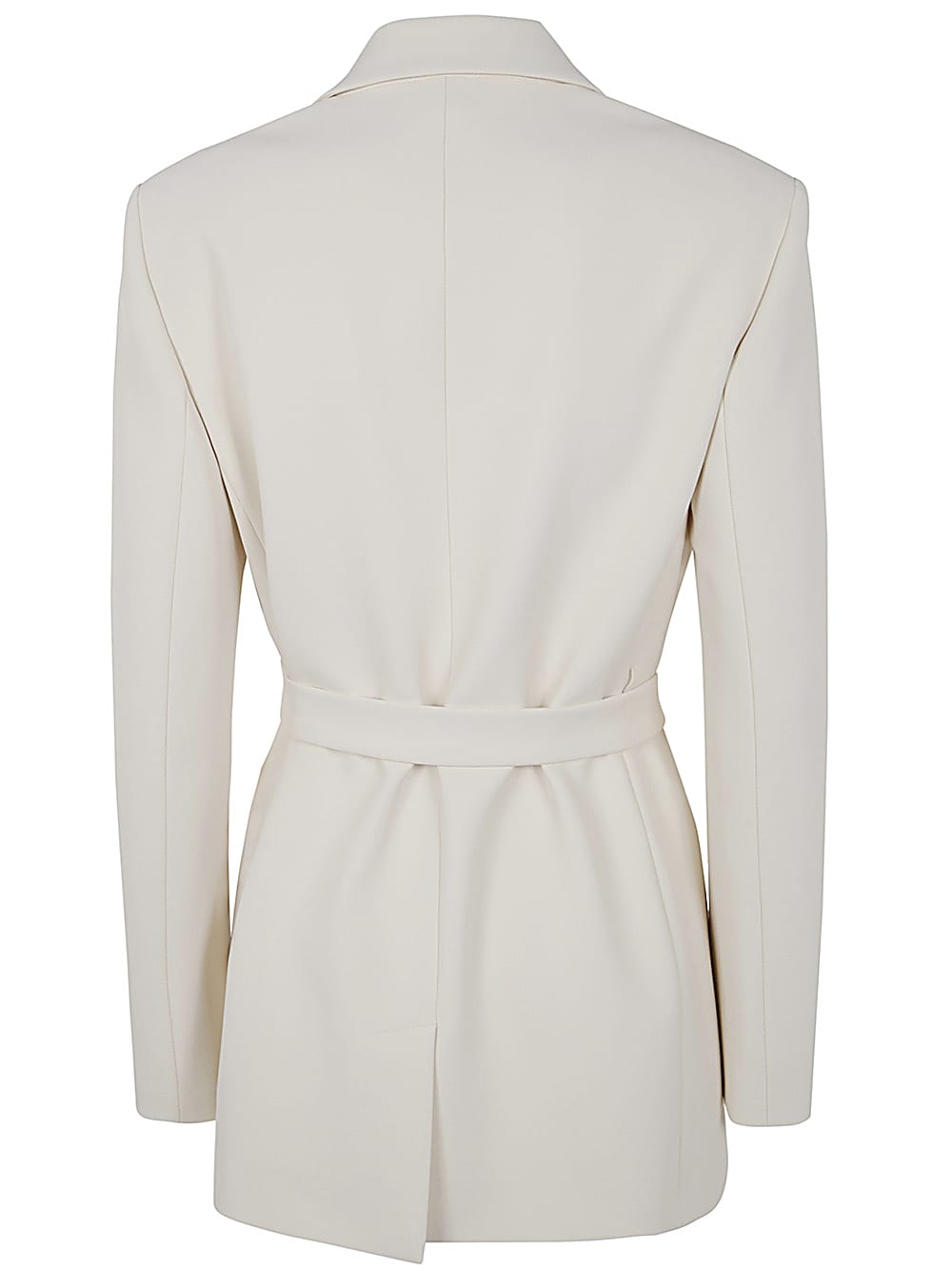 Shop Blugirl Crepe Stretch Belt Jacket In Buttercream