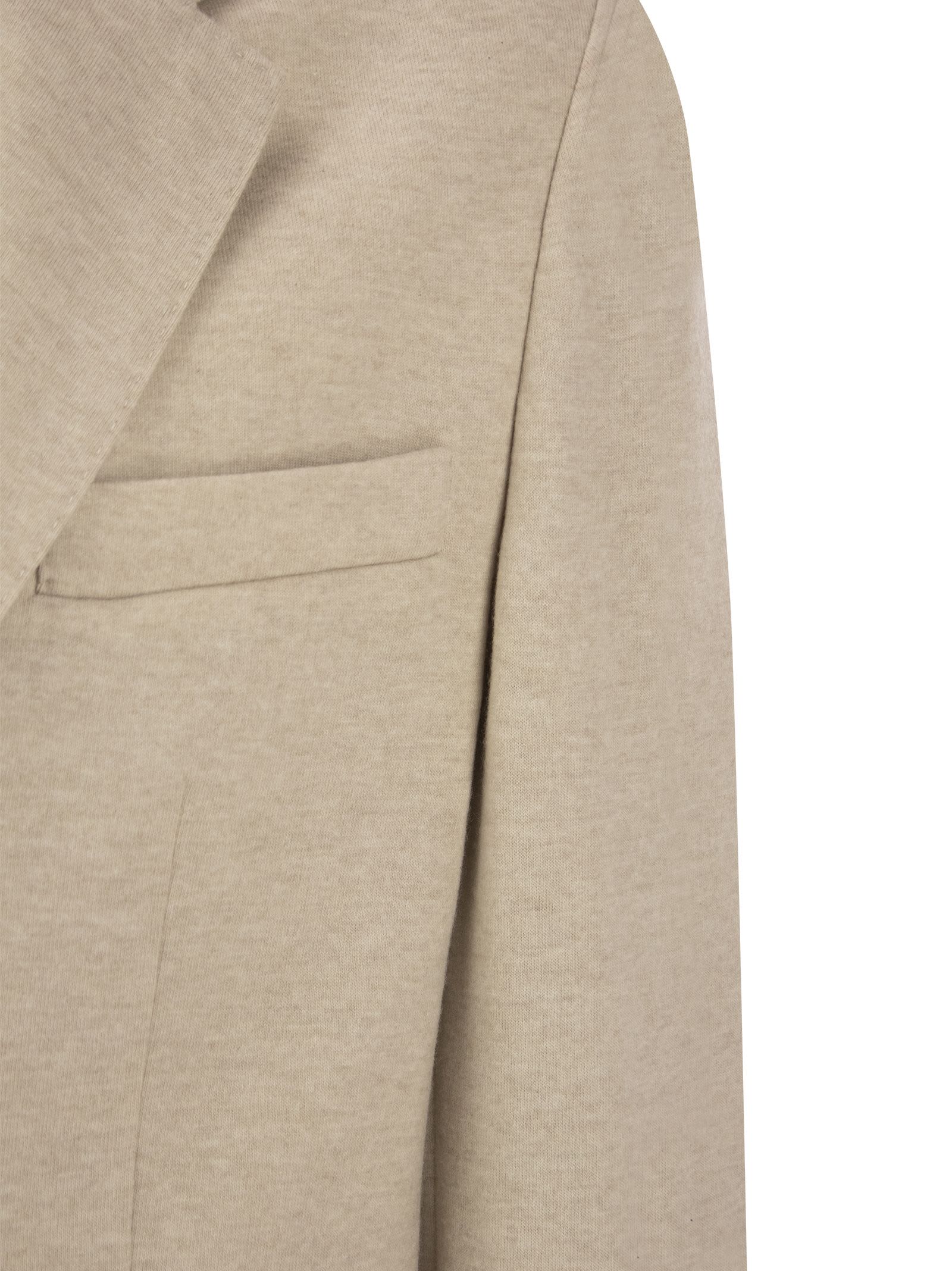 Shop Brunello Cucinelli Cashmere Jersey Blazer With Patch Pockets