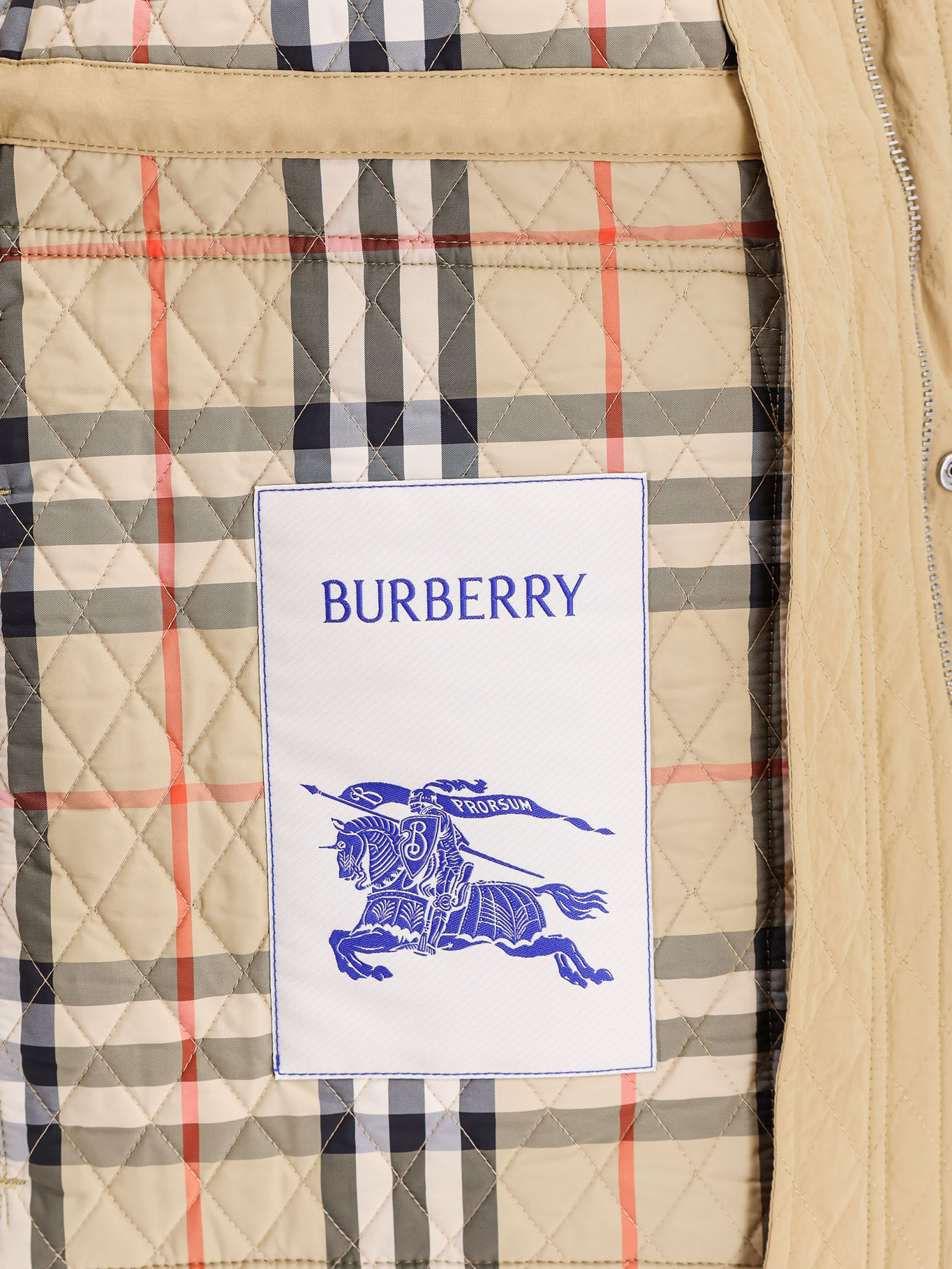 Shop Burberry Check Tech Hooded Jacket In Beige