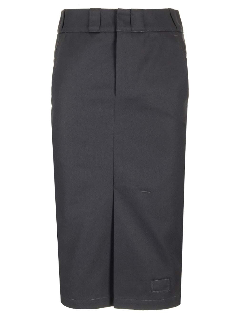 Cotton Gabardine Midi Skirt