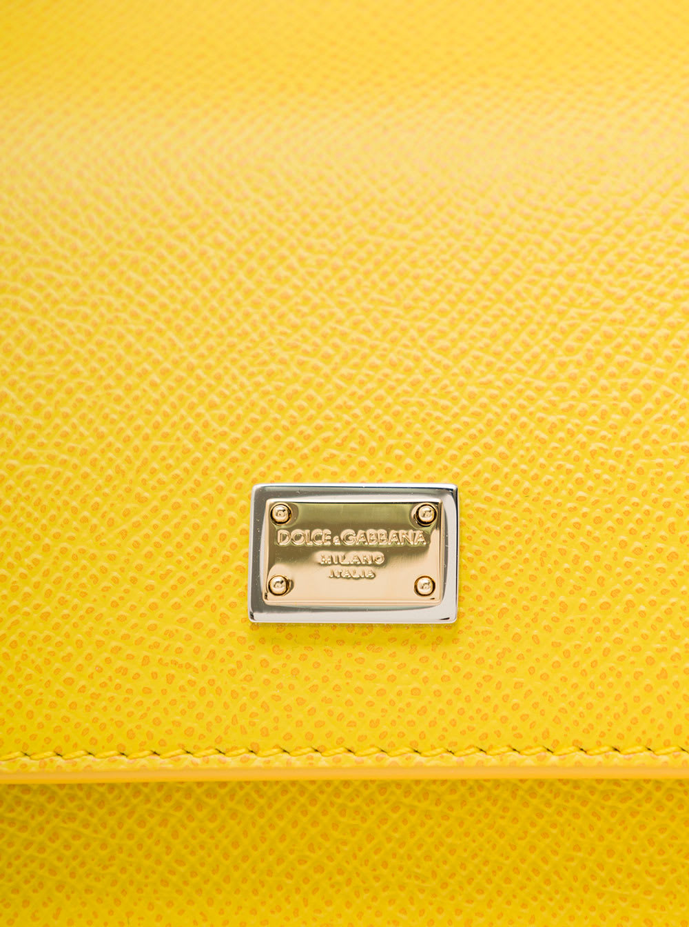 Shop Dolce & Gabbana Sicily Dauphine Handbag In Yellow Leather Woman