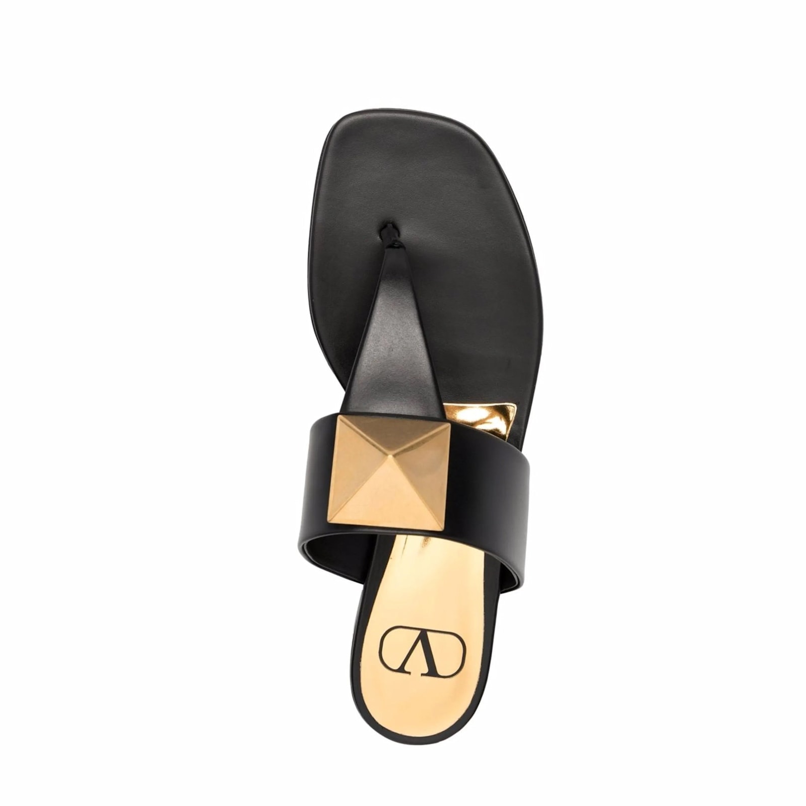 Valentino Garavani One Stud Sandals In Black