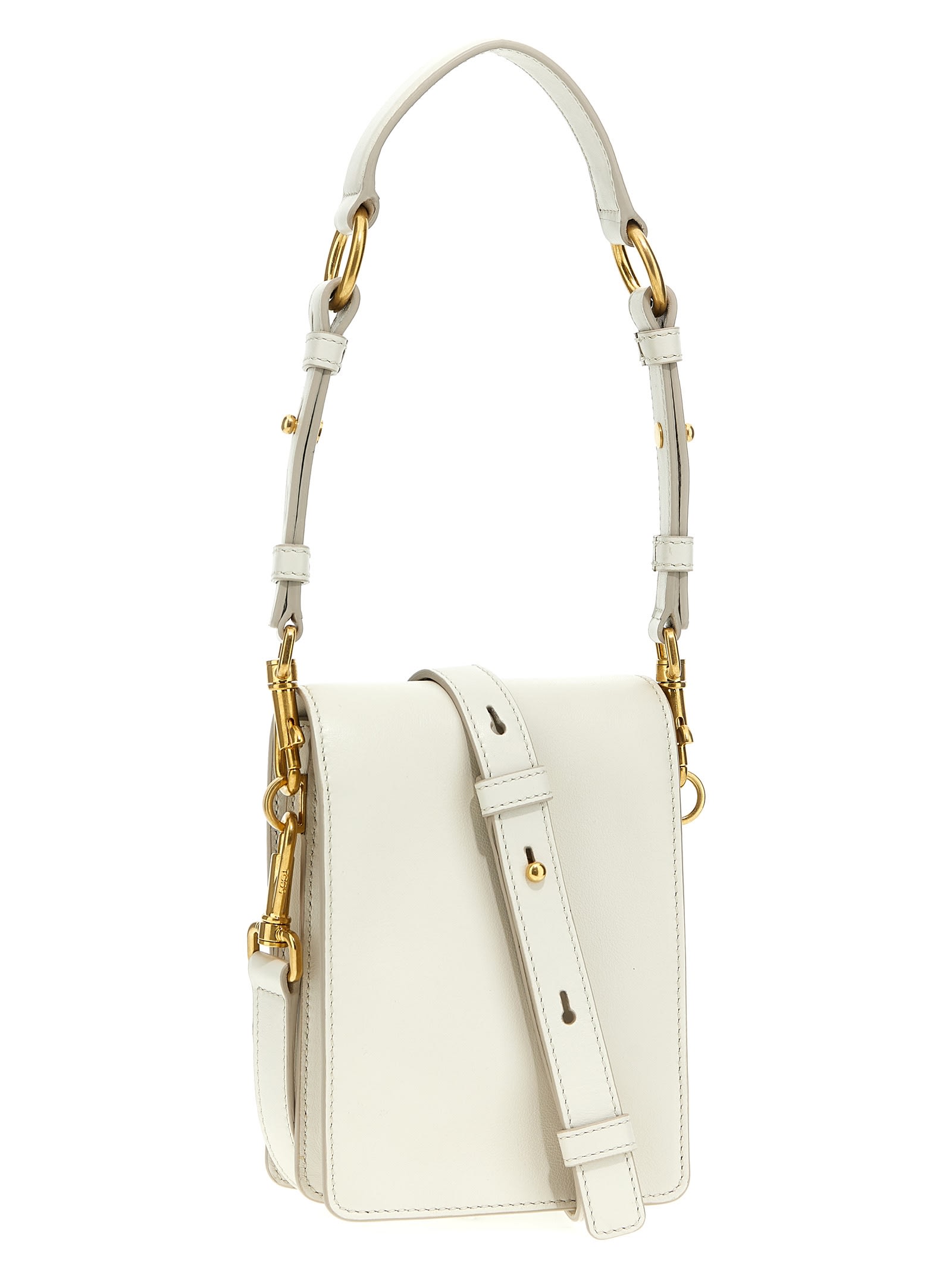 Shop Tod's T Timeless Smartphone Crossbody Bag In White