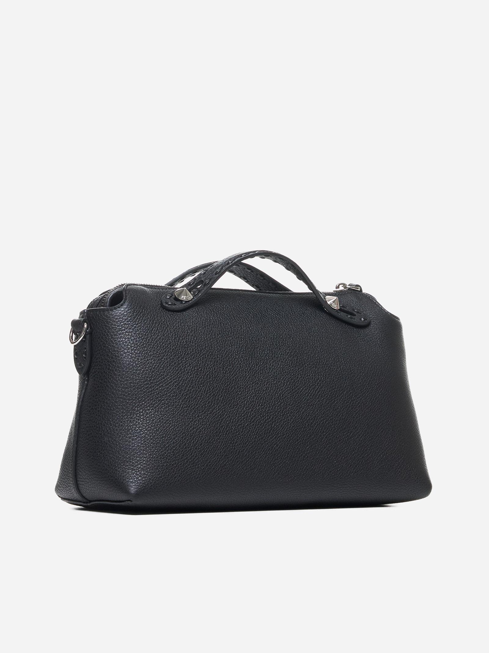 Shop Fendi By The Way Leather Medium Bag In Black