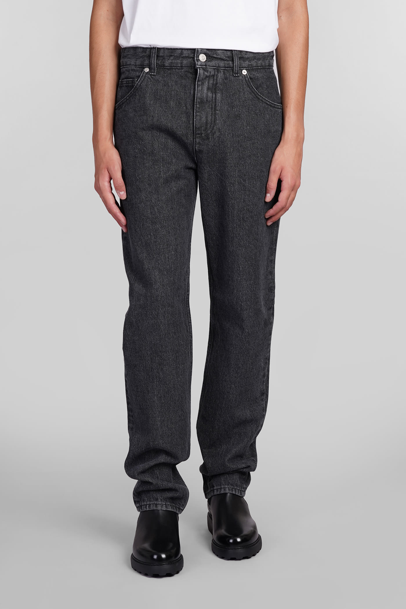 Shop Bally Jeans In Grey Cotton