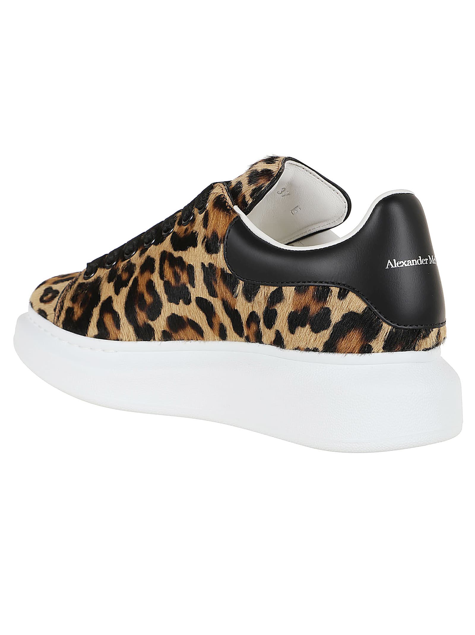 Shop Alexander Mcqueen Sneaker Oversize In Leopard Black