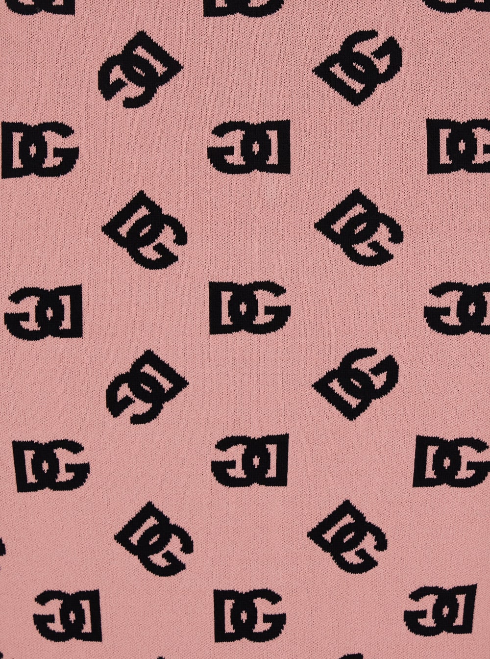 Dolce & Gabbana Pink Skirt With Pencil Design And All-over Printed Dg Logo In Viscose Blend Woman In Pink