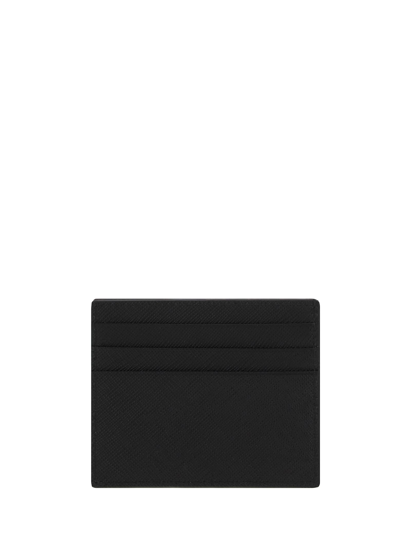 Shop Prada Card Holder In Nero