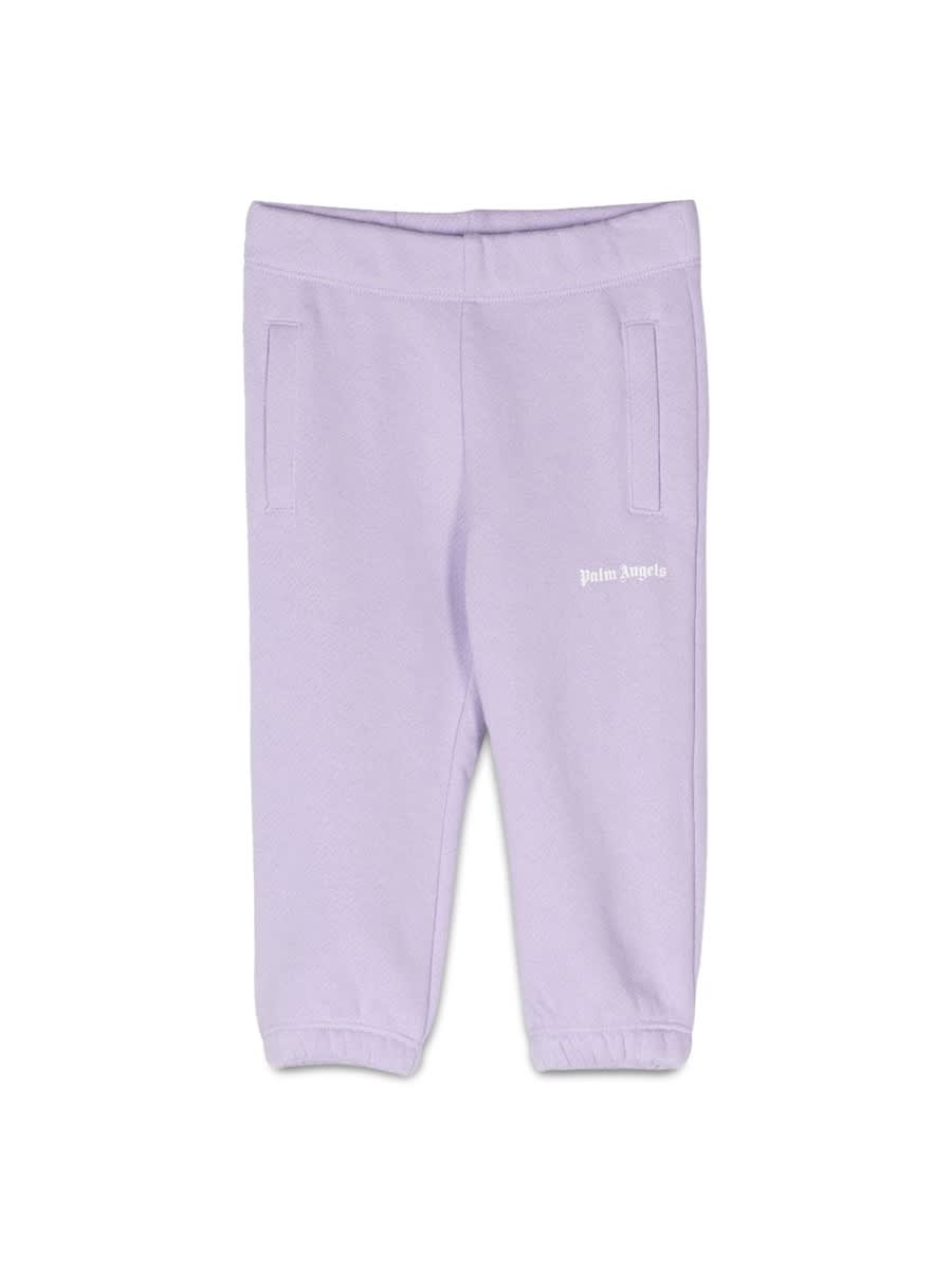 Shop Palm Angels Logo Sweat Pants In Lilac