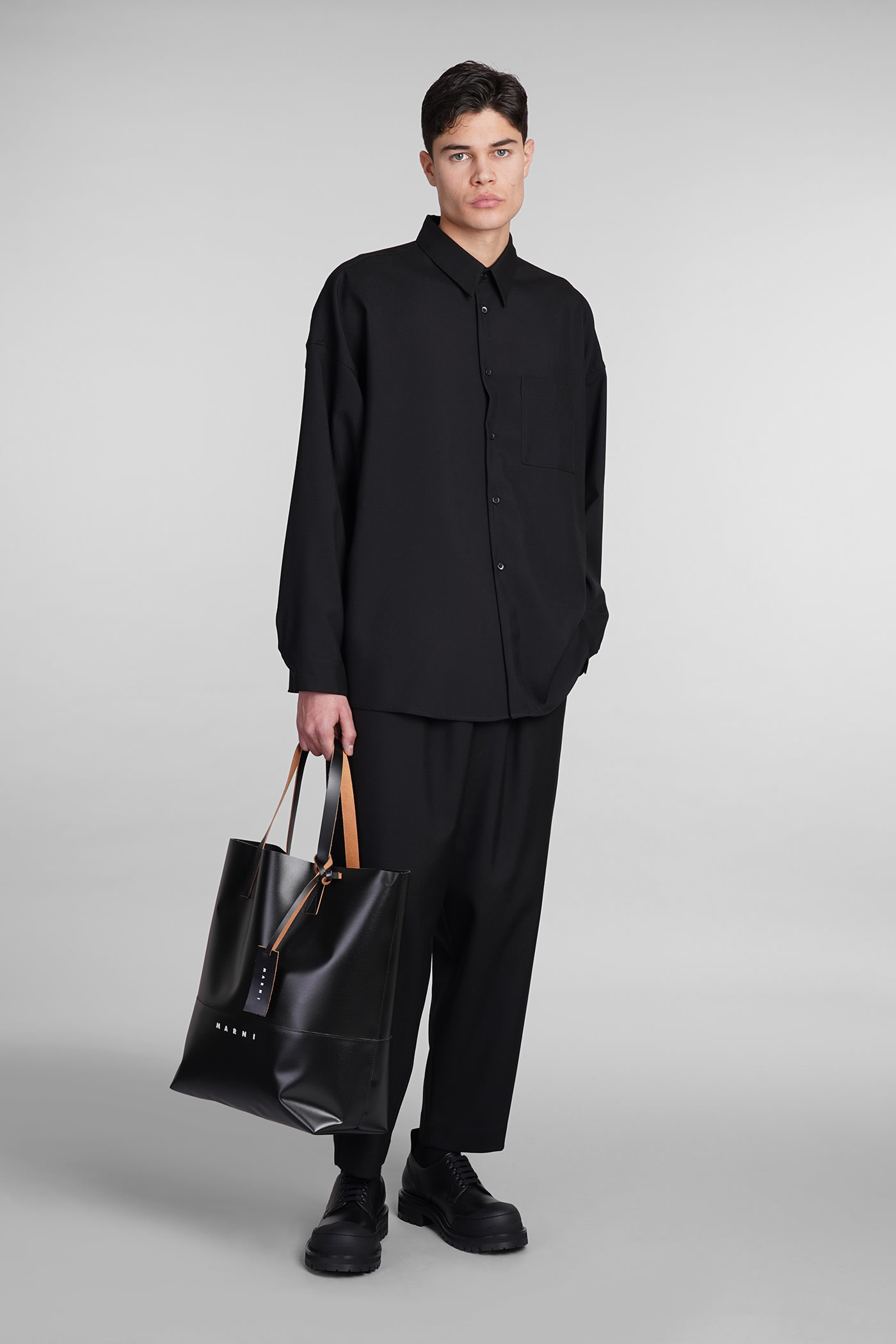 Shop Marni Shirt In Black Wool